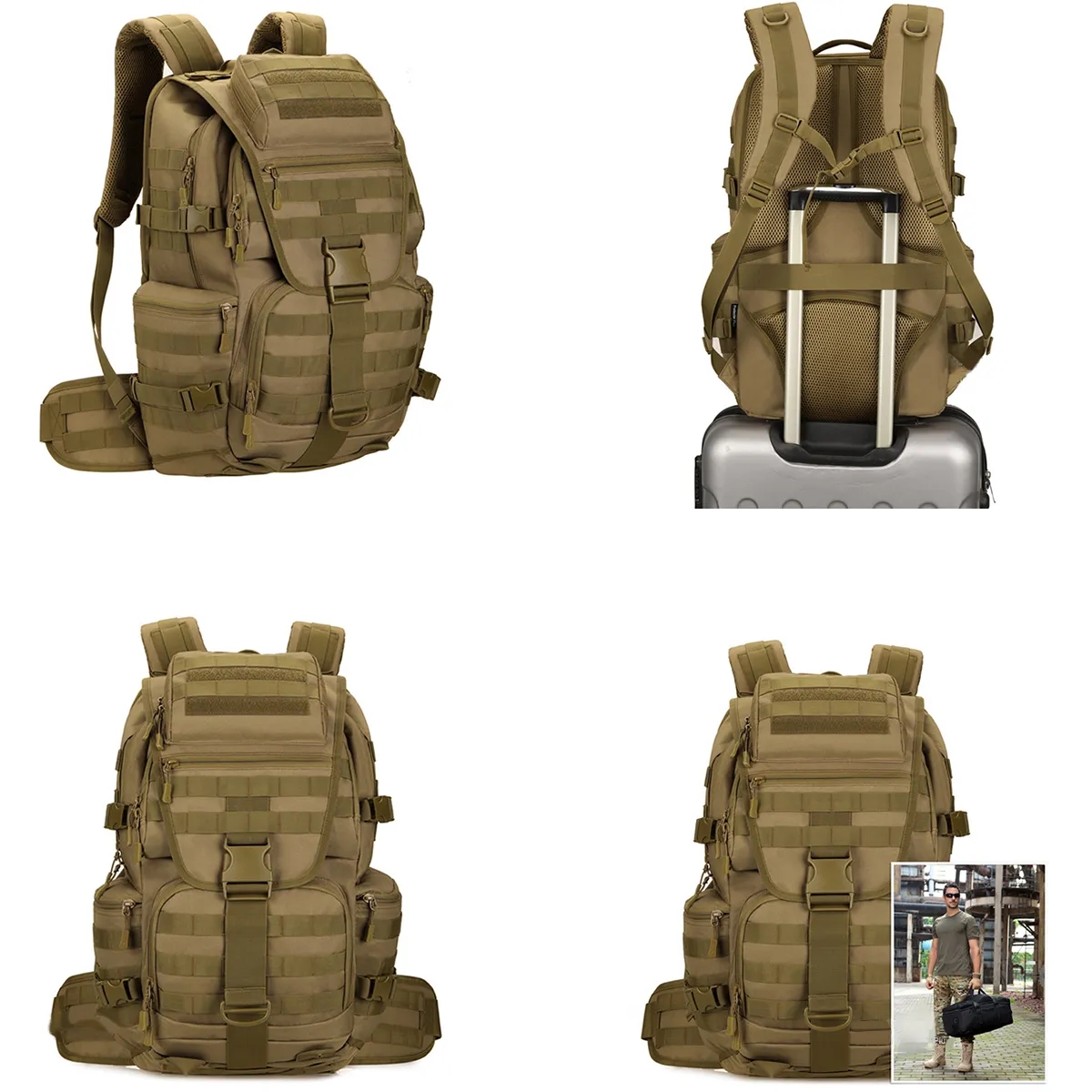 50L Tactical Backpack Military Traval Laptop Out Hiking Bag 6