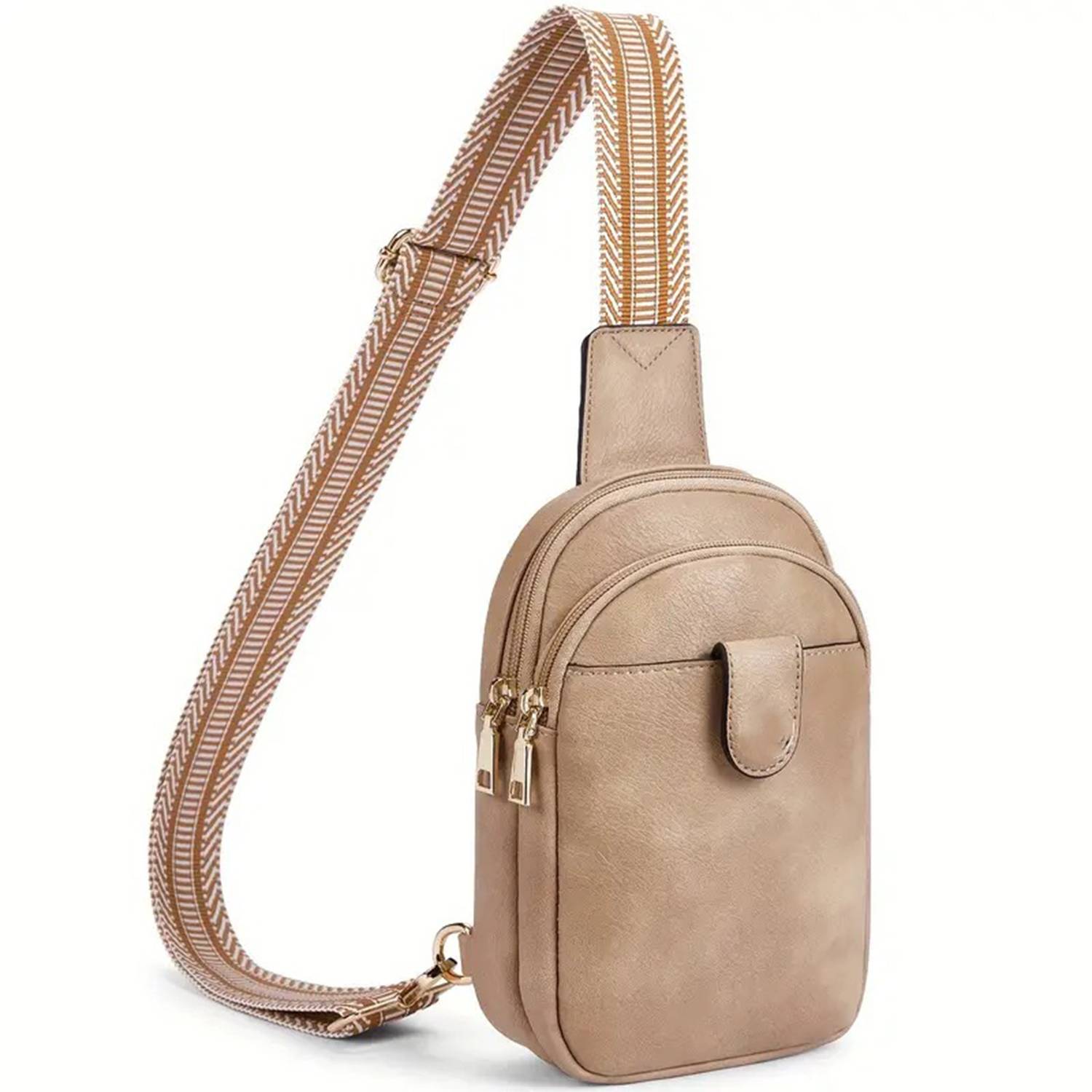 Adjustable PU Leather Crossbody Chest Bag 7