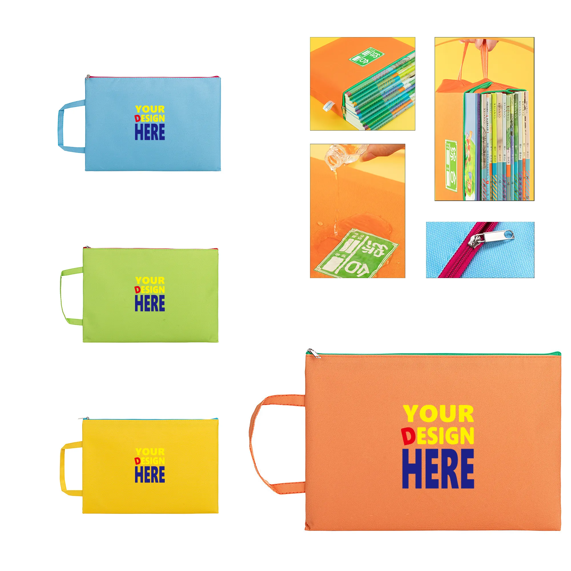Full Color Waterproof Zipper Document Pouch 5