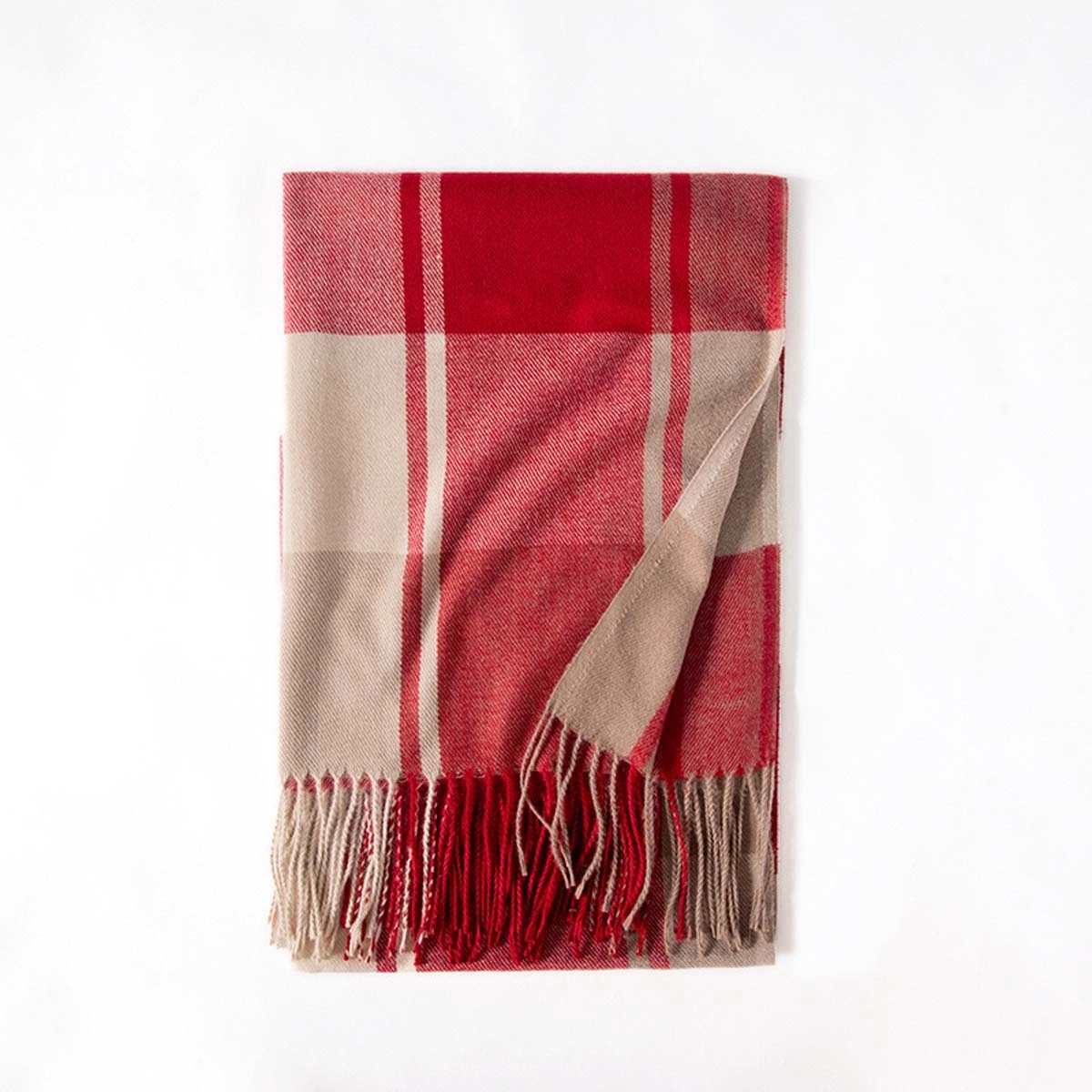 Winter Shawl Grid Warm Scarf 9