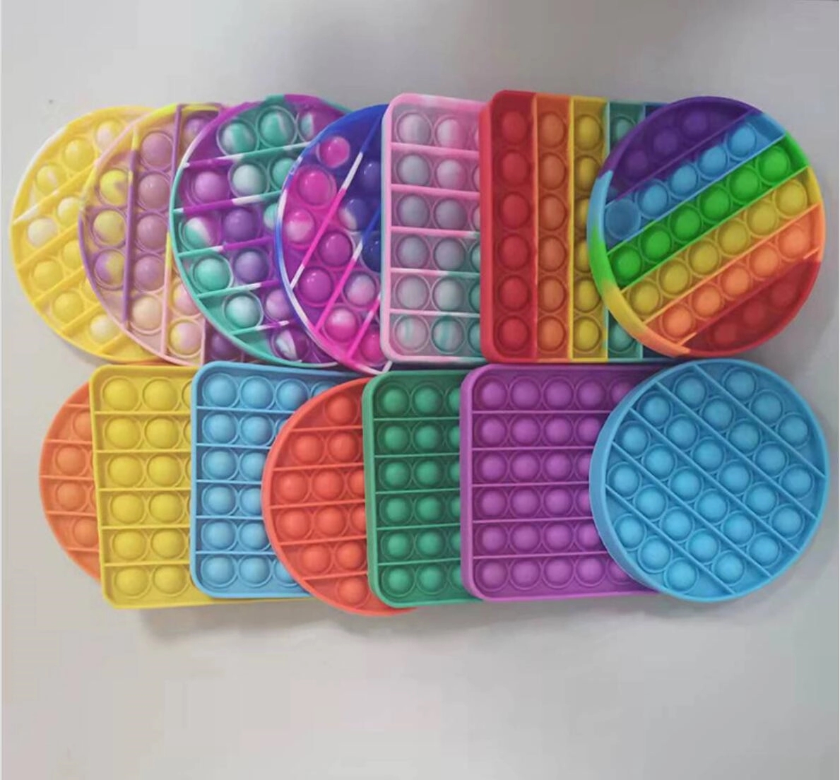 Custom Printed Silicone Push Pop Bubble Fidget Toys 3