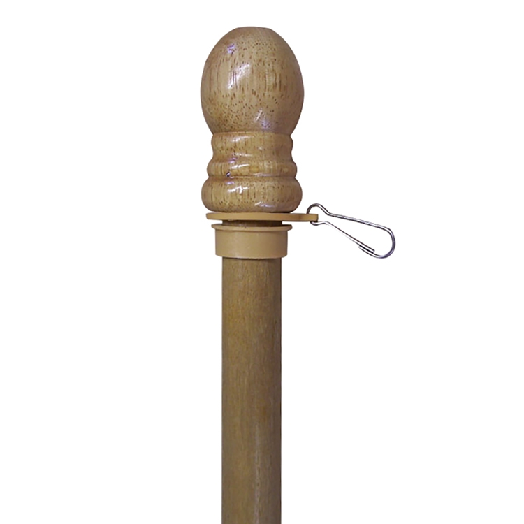 8' x 1" Natural Wood 2-Piece Pole 2