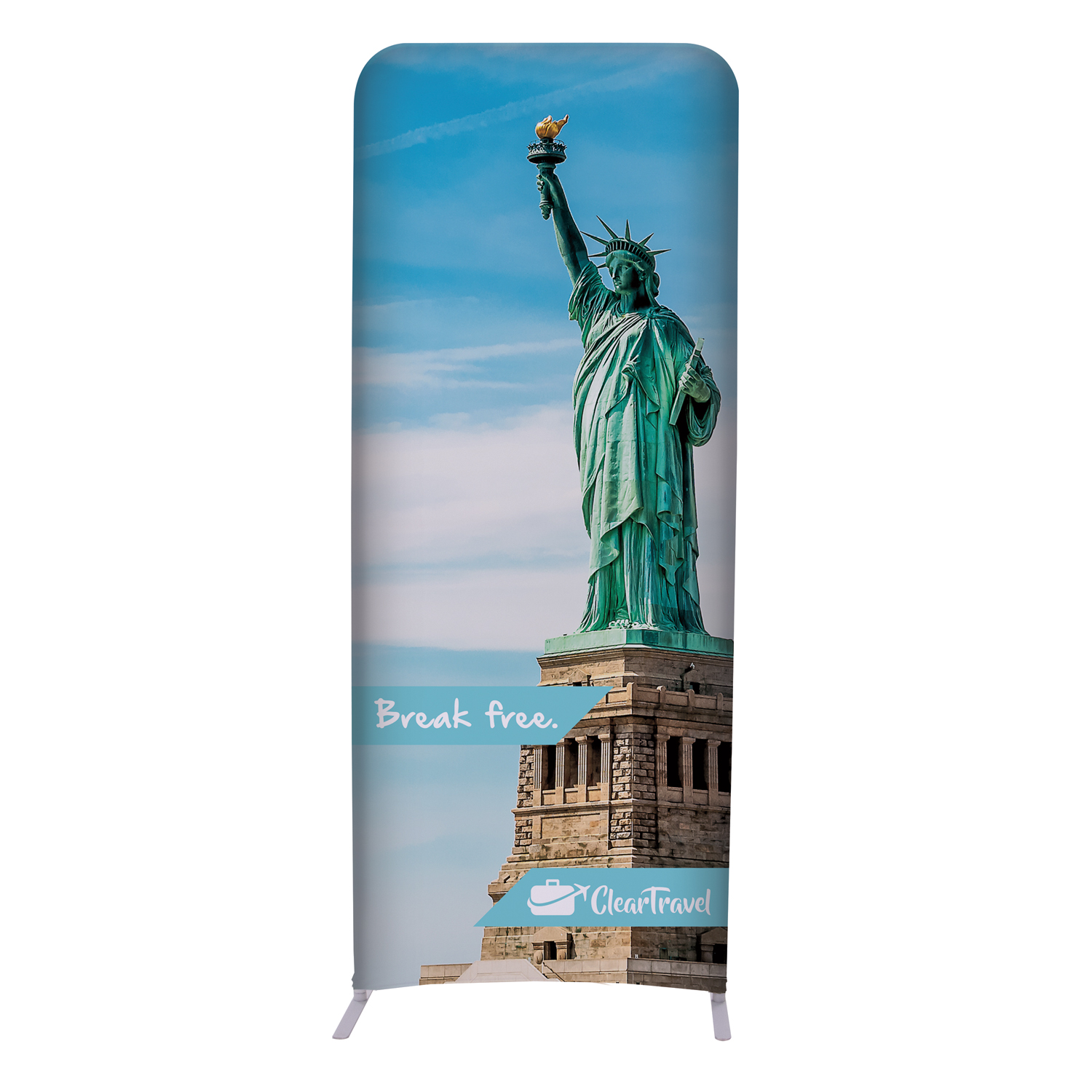 3'W x 90"H EuroFit™ Straight Wall Kit (Recycled Polyester Knit) 13