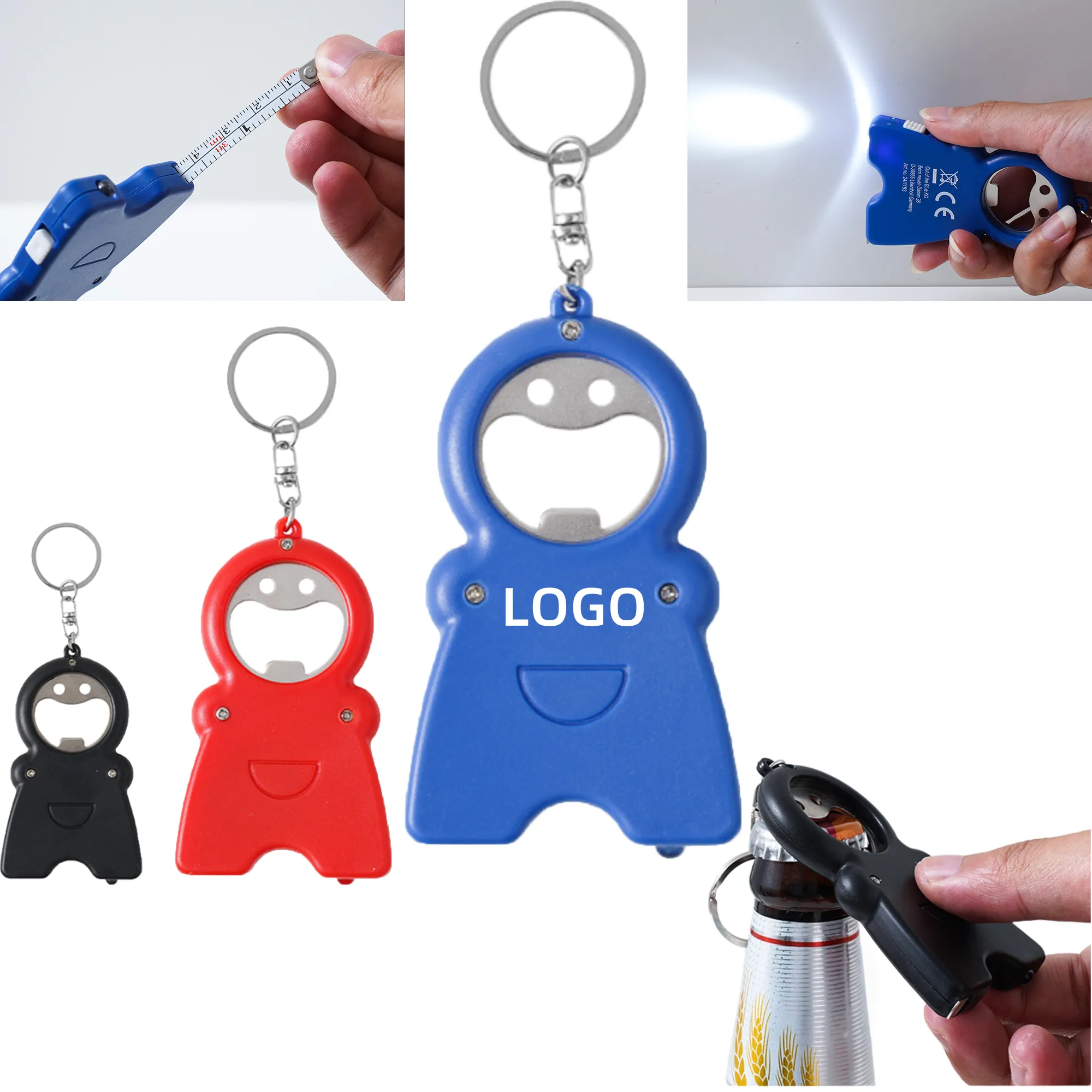 3-in-1 Key Chains: Measure, Light & Bottle Opener 2