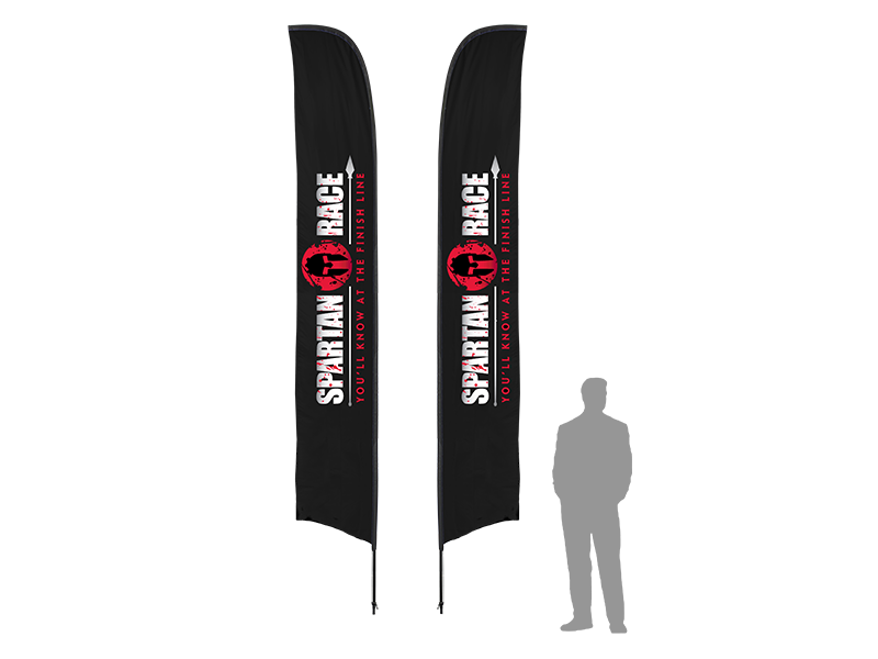 17ft Double Sided Blade Flag w/ Pole