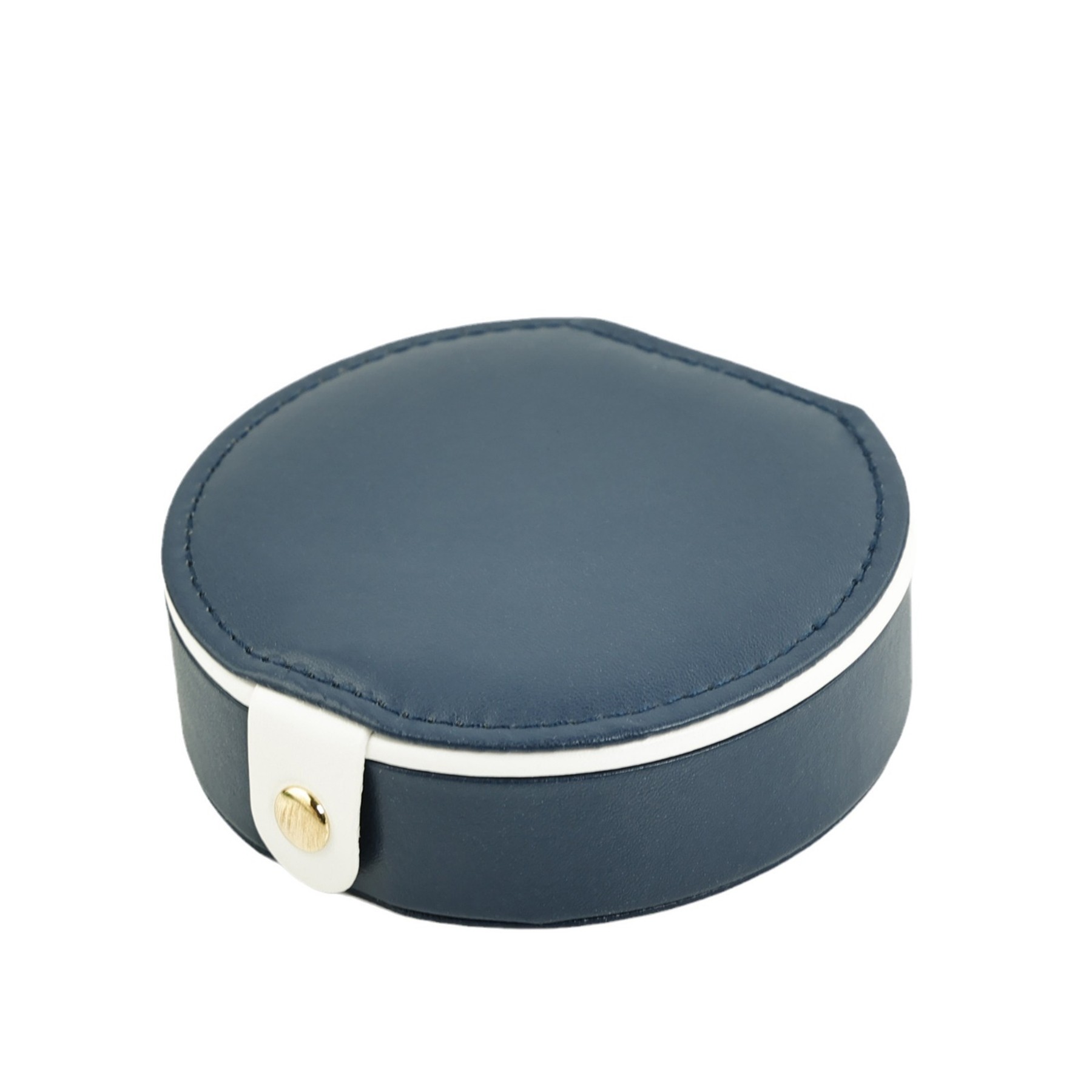 Pu Leather Small Round Jewelry Case 5