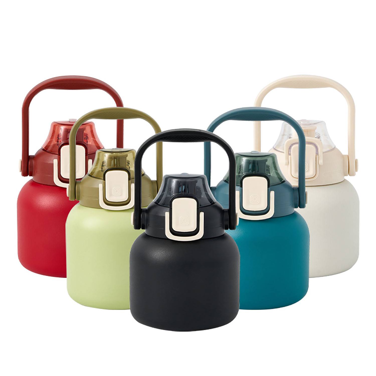 20 oz Insulated Water Bottle w/ Straw & Handle 5