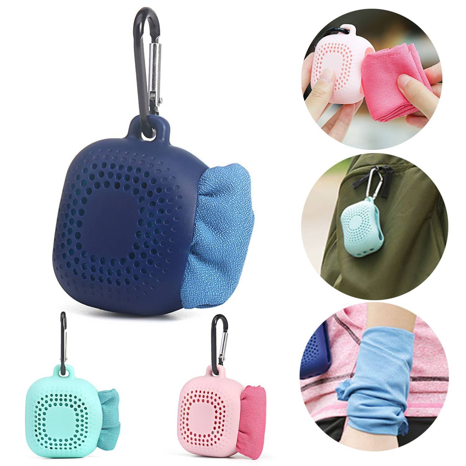 Portable Cooling Towel with Silicone Case 1