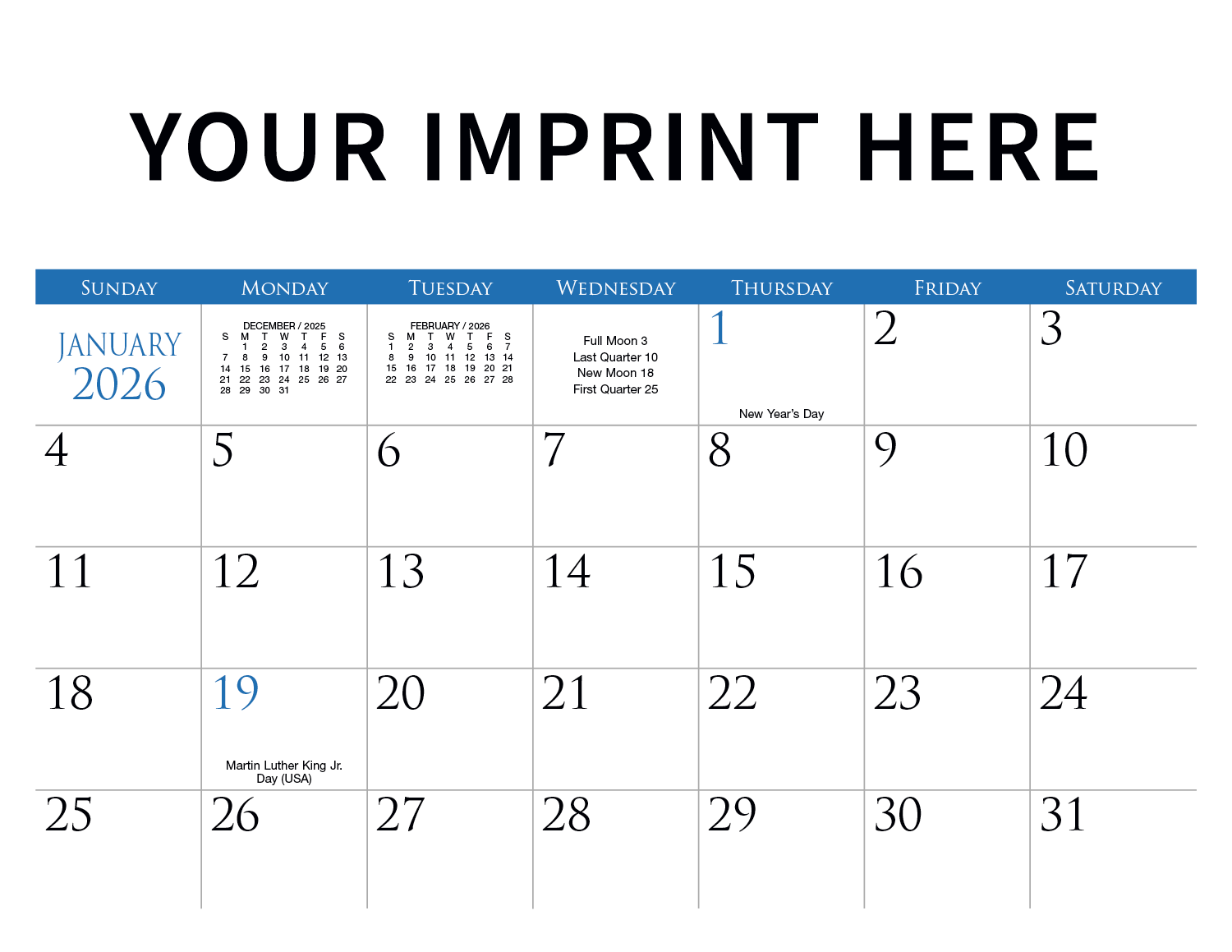 Triumph® Calendars Small Quantity Custom - Stapled Calendar 37