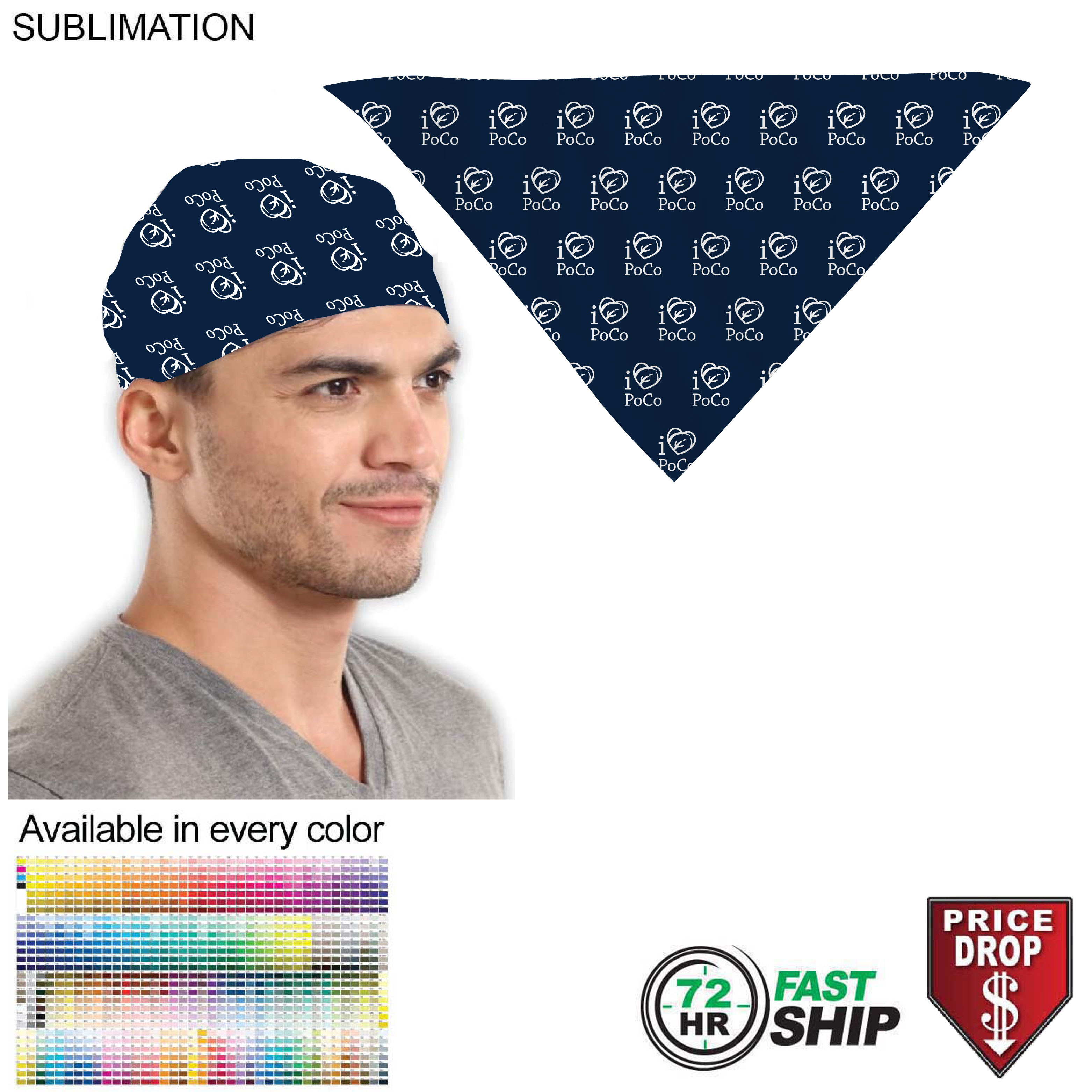 72 Hr Fast Ship - Triangle Bandana, 32x22x22, Stitched Edges, Sublimated Edge to Edge 6