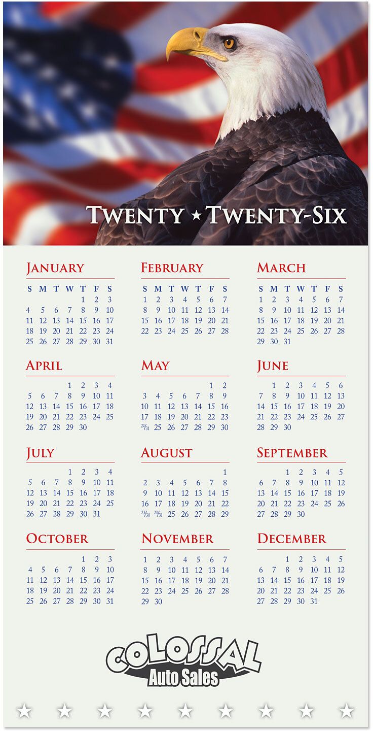 PATRIOTIC Z-FOLD CALENDAR 1