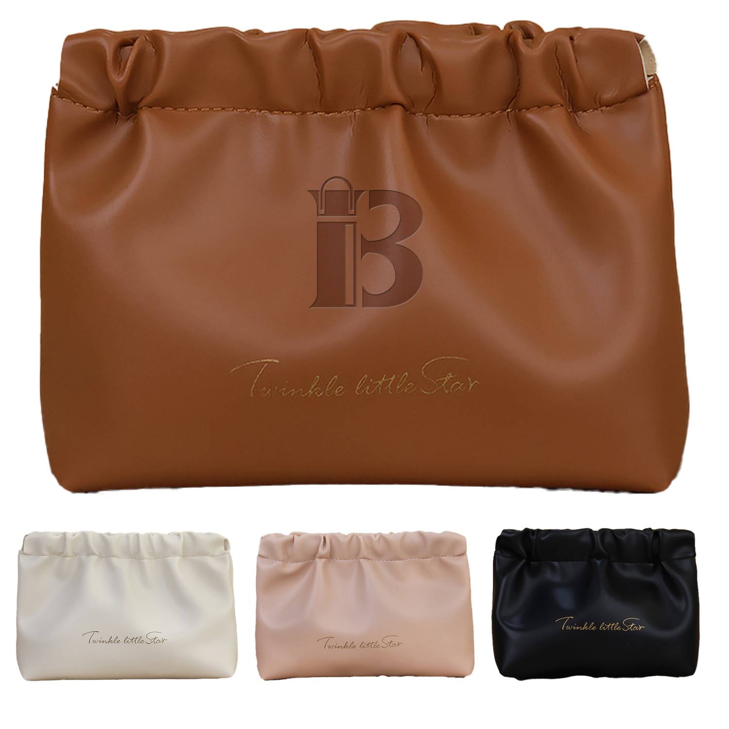 PU Storage Makeup Pouch W/ Snap Closure 2