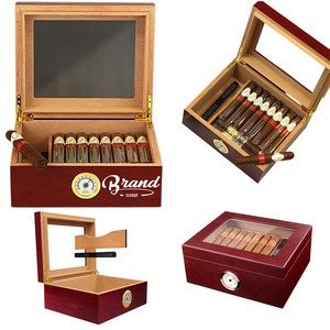 Handmade 25 To 50 Cigar Humidor Wood Case 1