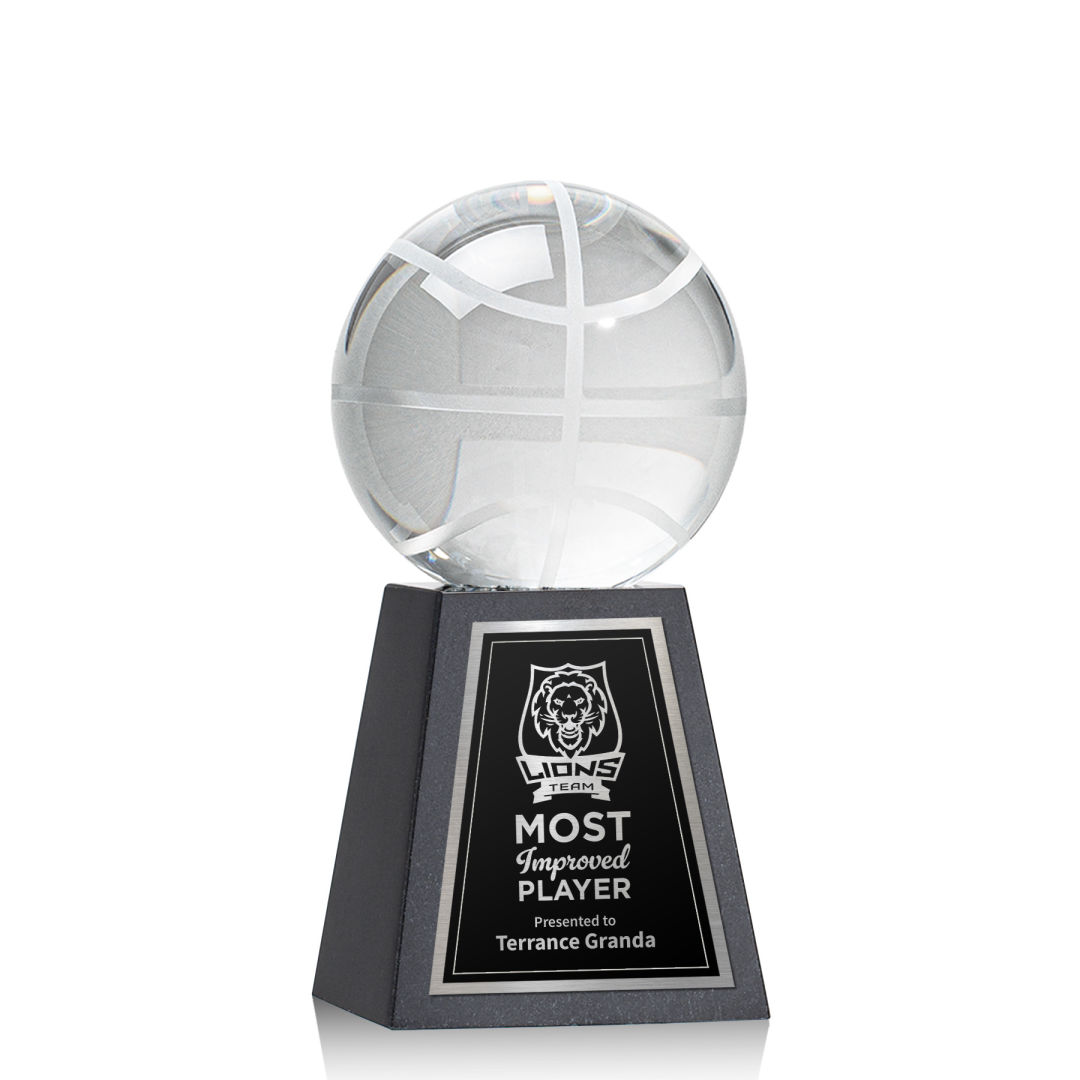 Basketball Award on Tall Marble Base 6
