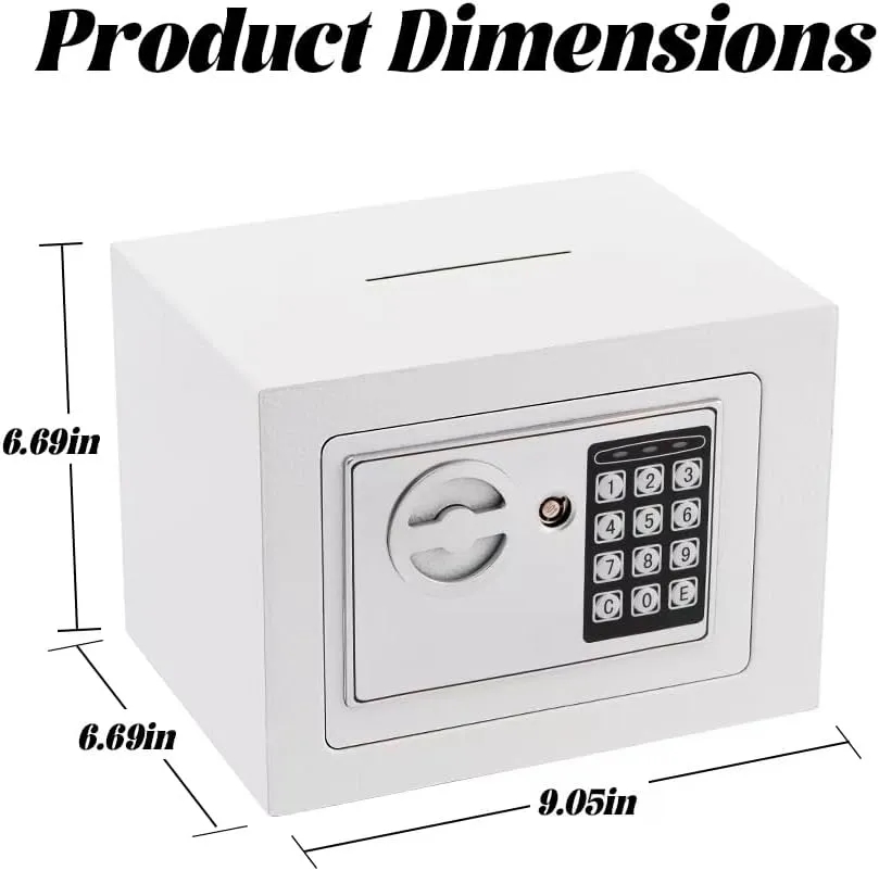 Small Safe Box With Digital Keypad & Keys 3