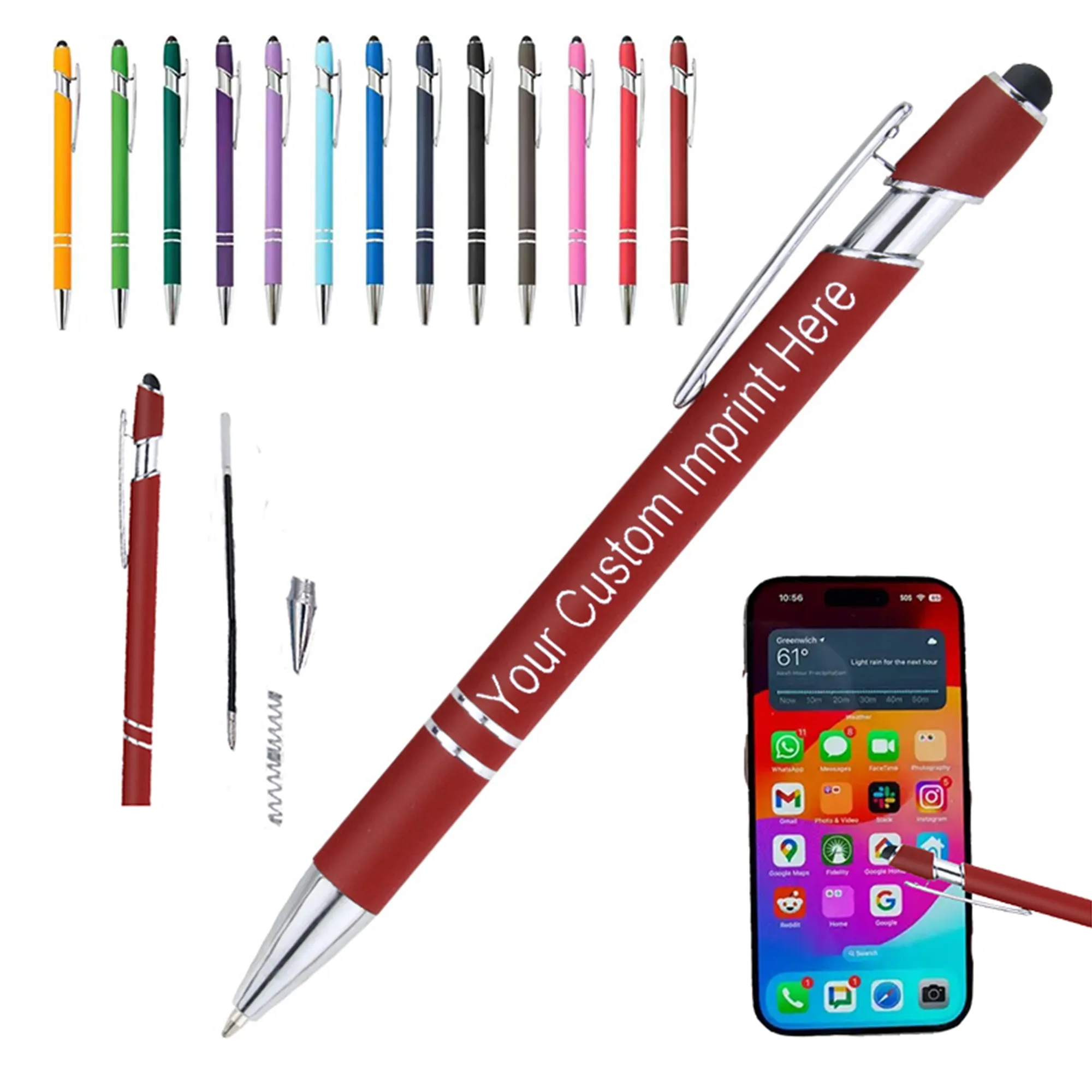 Retractable Ballpoint Pen With Stylus 15