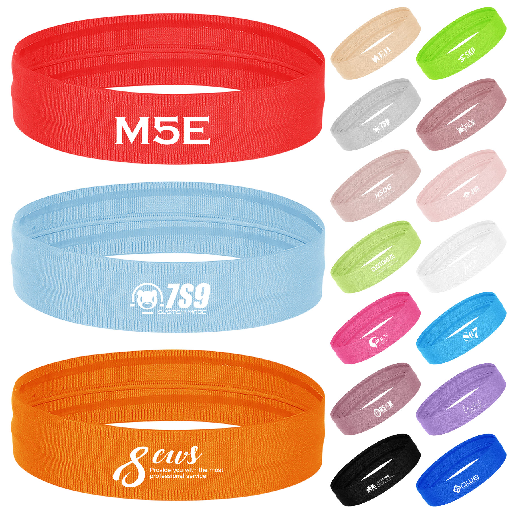 Elastic Sports Sweatband 23