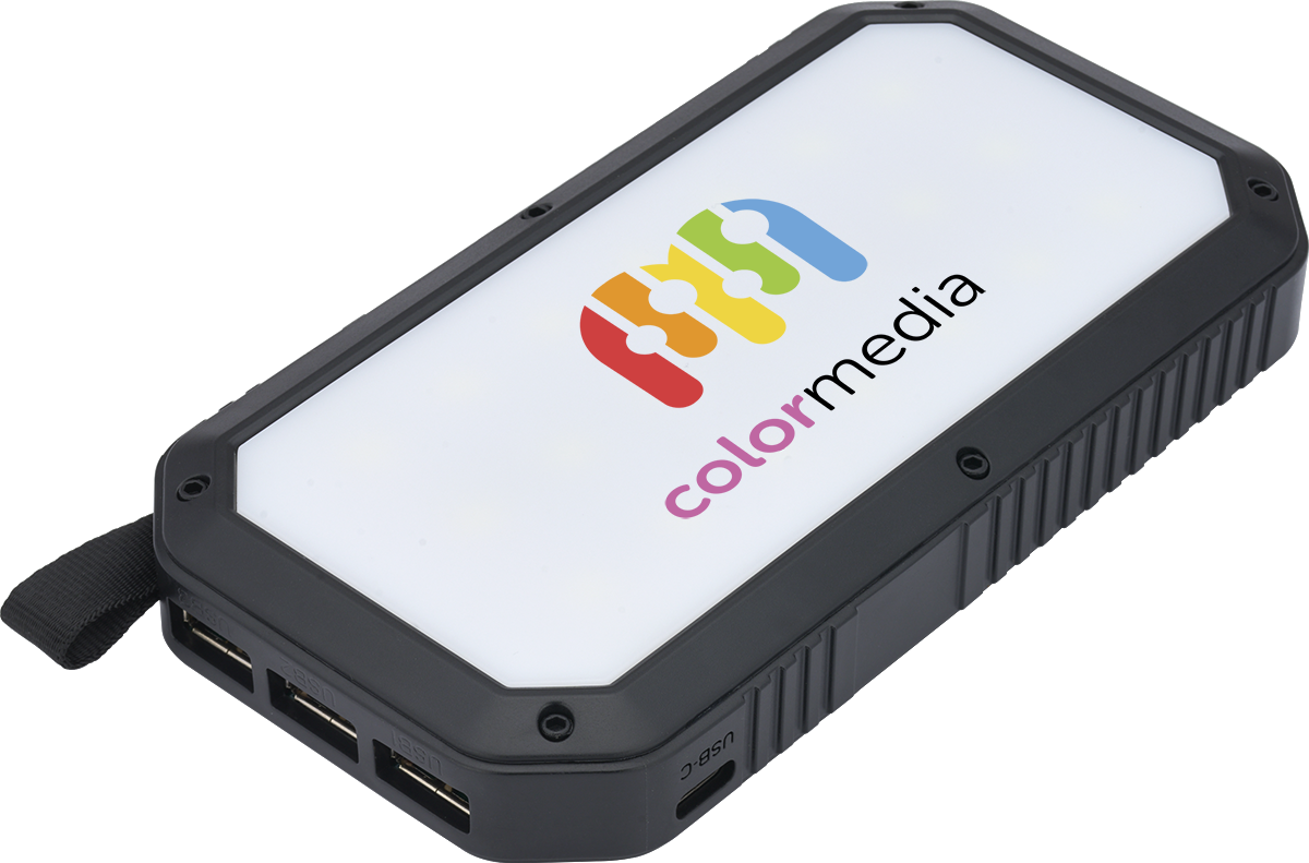 Trio Port Solar Charge LED Power Bank 8,000mAh 18