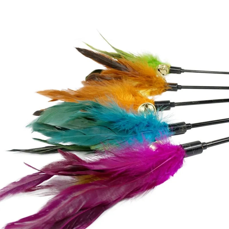 Pet Feather Toys Interactive Cat Teaser Stick 2