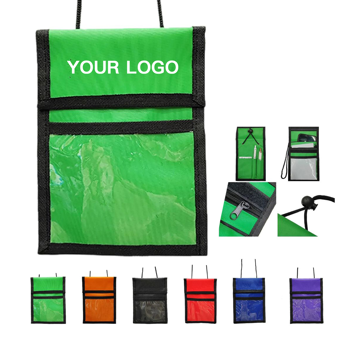 Lanyard ID Badge Wallet with Pen Holders 5