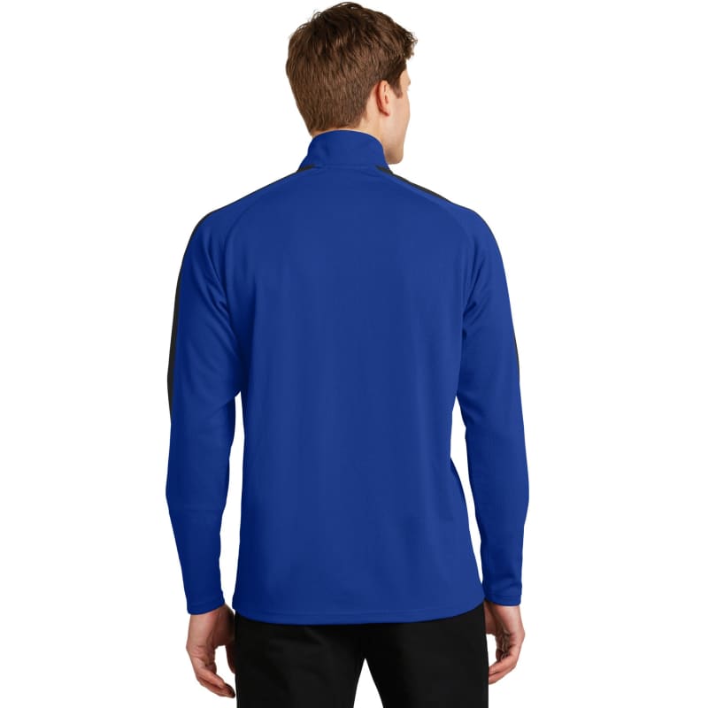 Sport-Tek Sport-Wick Textured Colorblock 1/4-Zip Pullover. 9