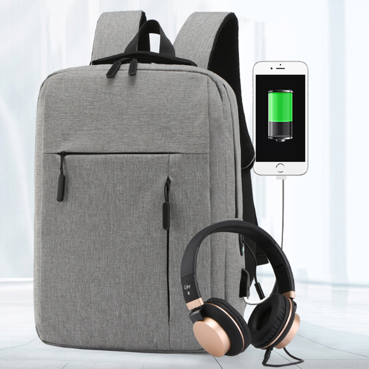 15.6" Laptop Backpack with USB Charging Port 6