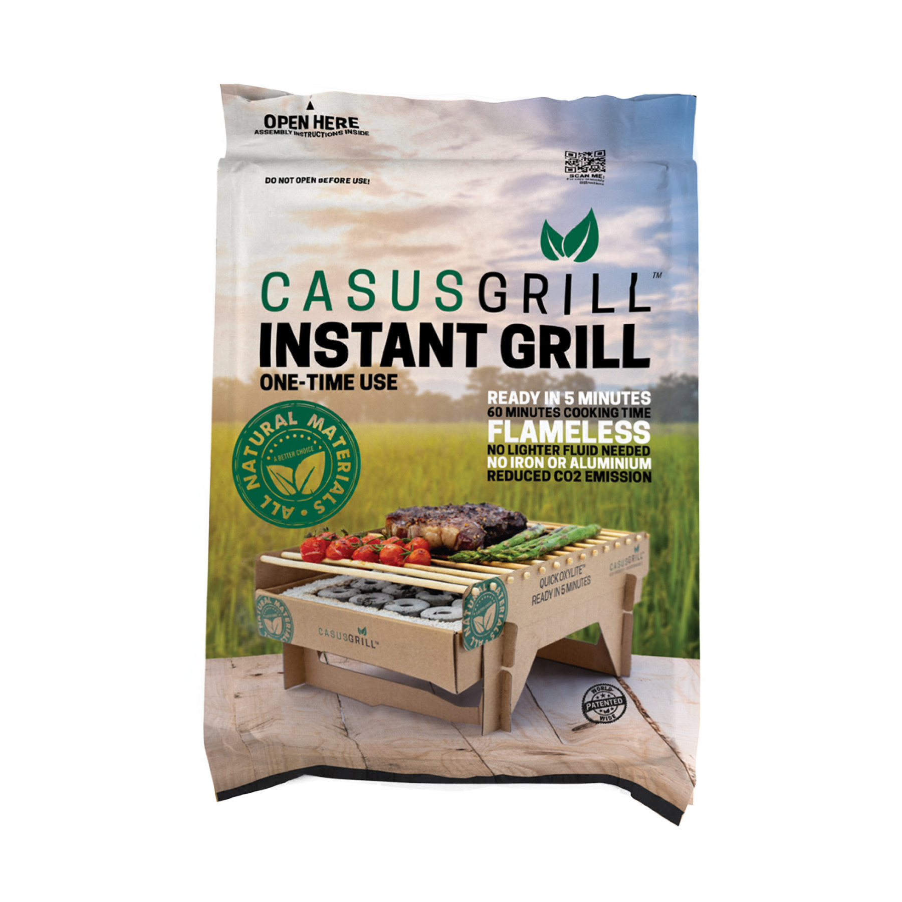 Raleigh CasusGrill™ Biodegradable BBQ Grill w/Recycled Cotton Tote Bag 7
