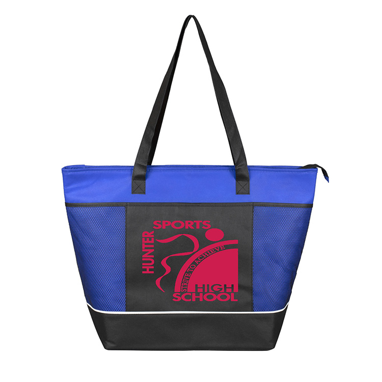 22"W x 16"H x 7 ½"Gusset - "FROST LINE" Super-Sized Insulated Zipper Cooler Tote 75