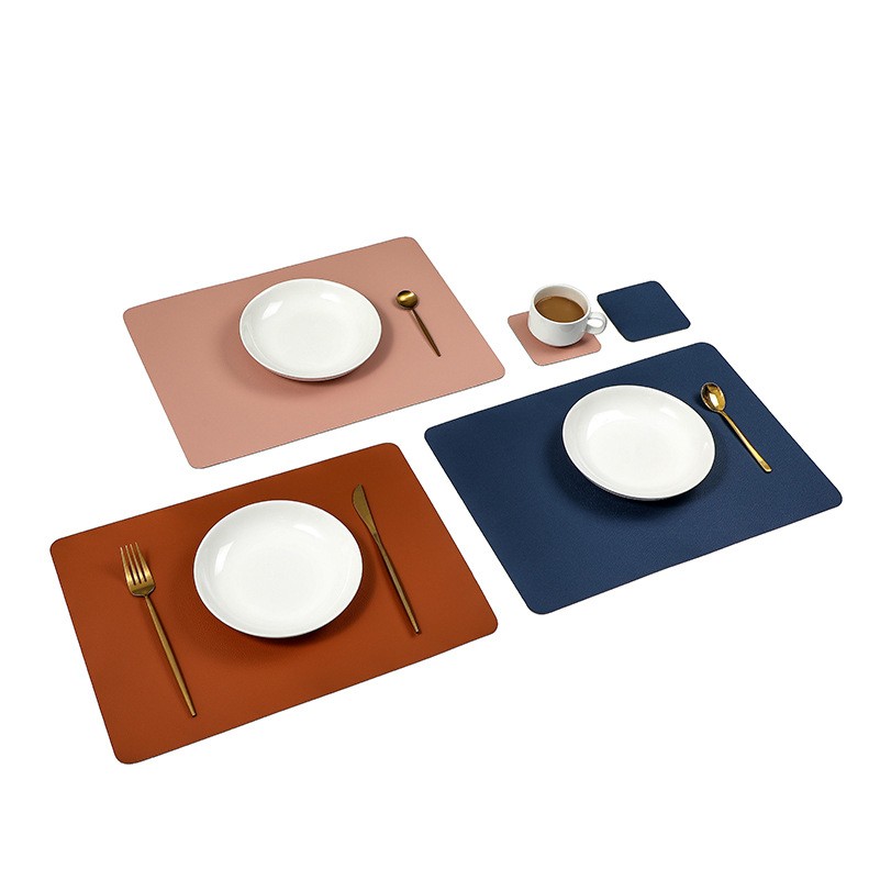Waterproof Oil-proof Leather Sector Placemat 1
