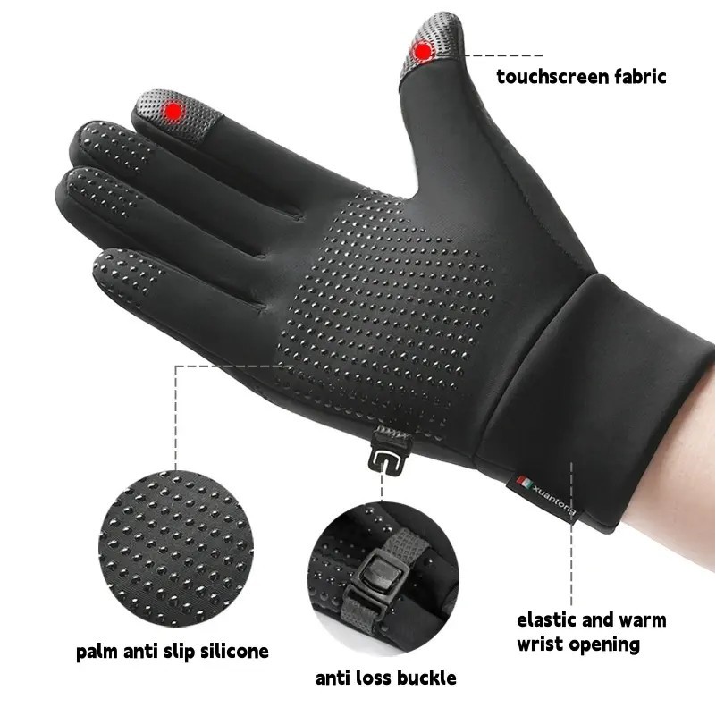 Winter Thermal Touch Screen Glove Water Resistant Windproof 3