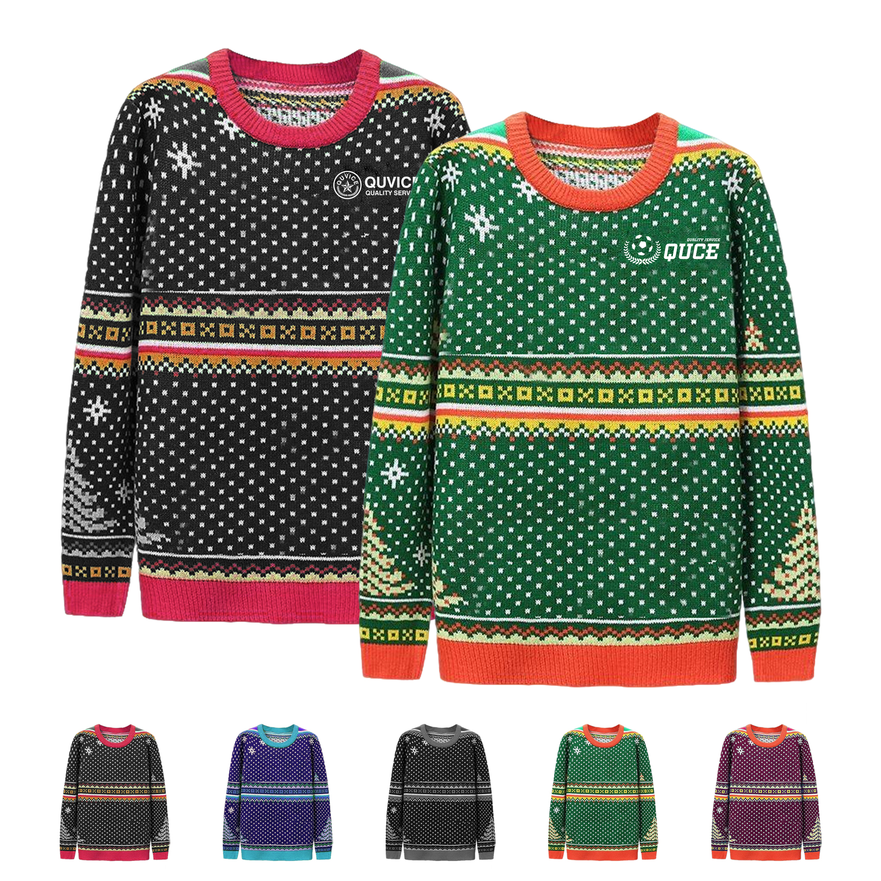 Custome Jacquard Knitted Sweater 1