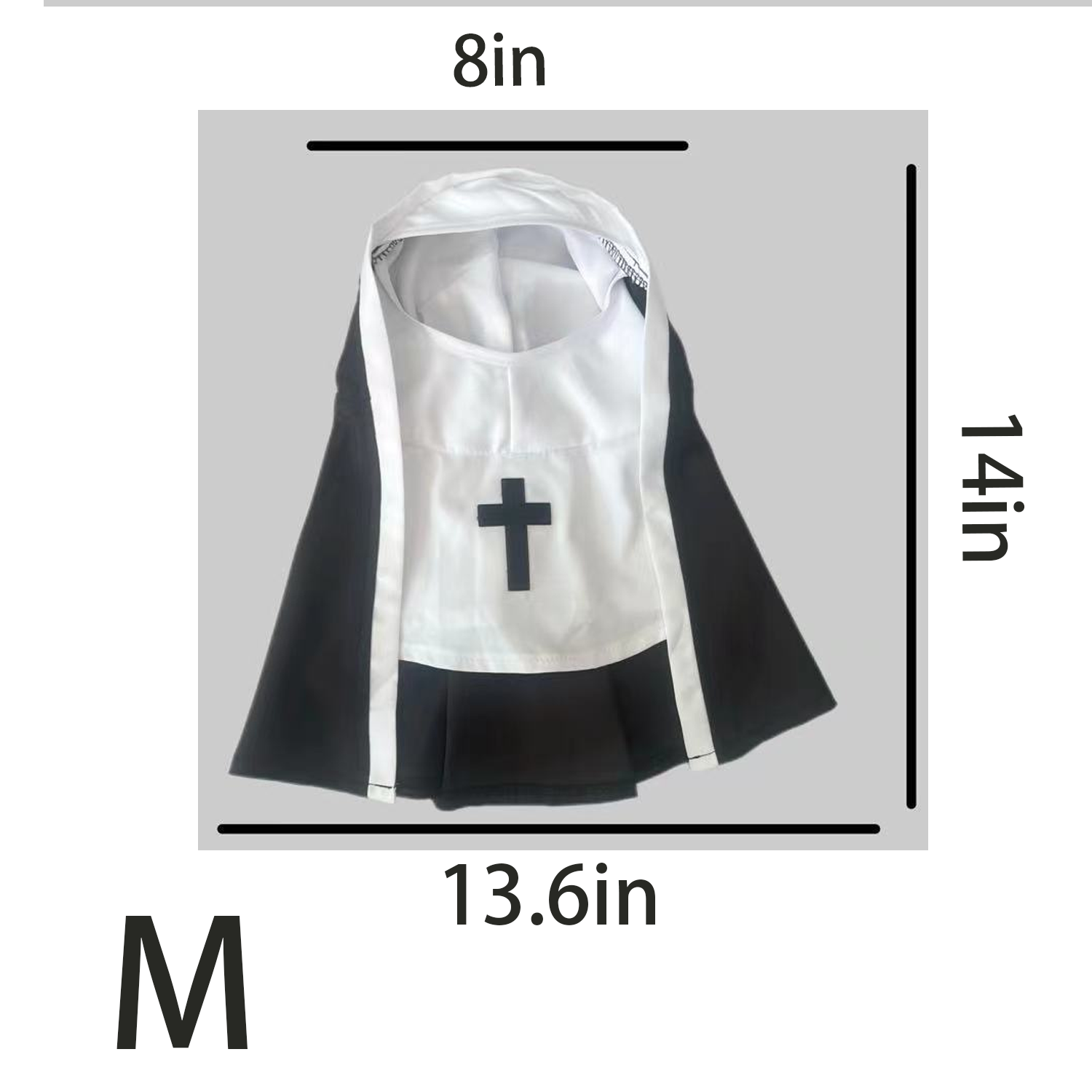 Funny Nun Costume for Pets – Cotton Halloween Outfit 6