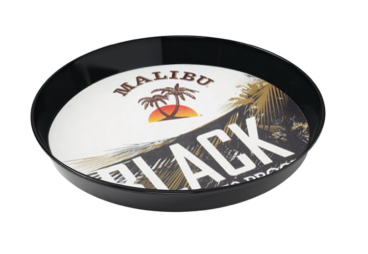 16" Round Styrene Serving Tray - Decal Imprint 2