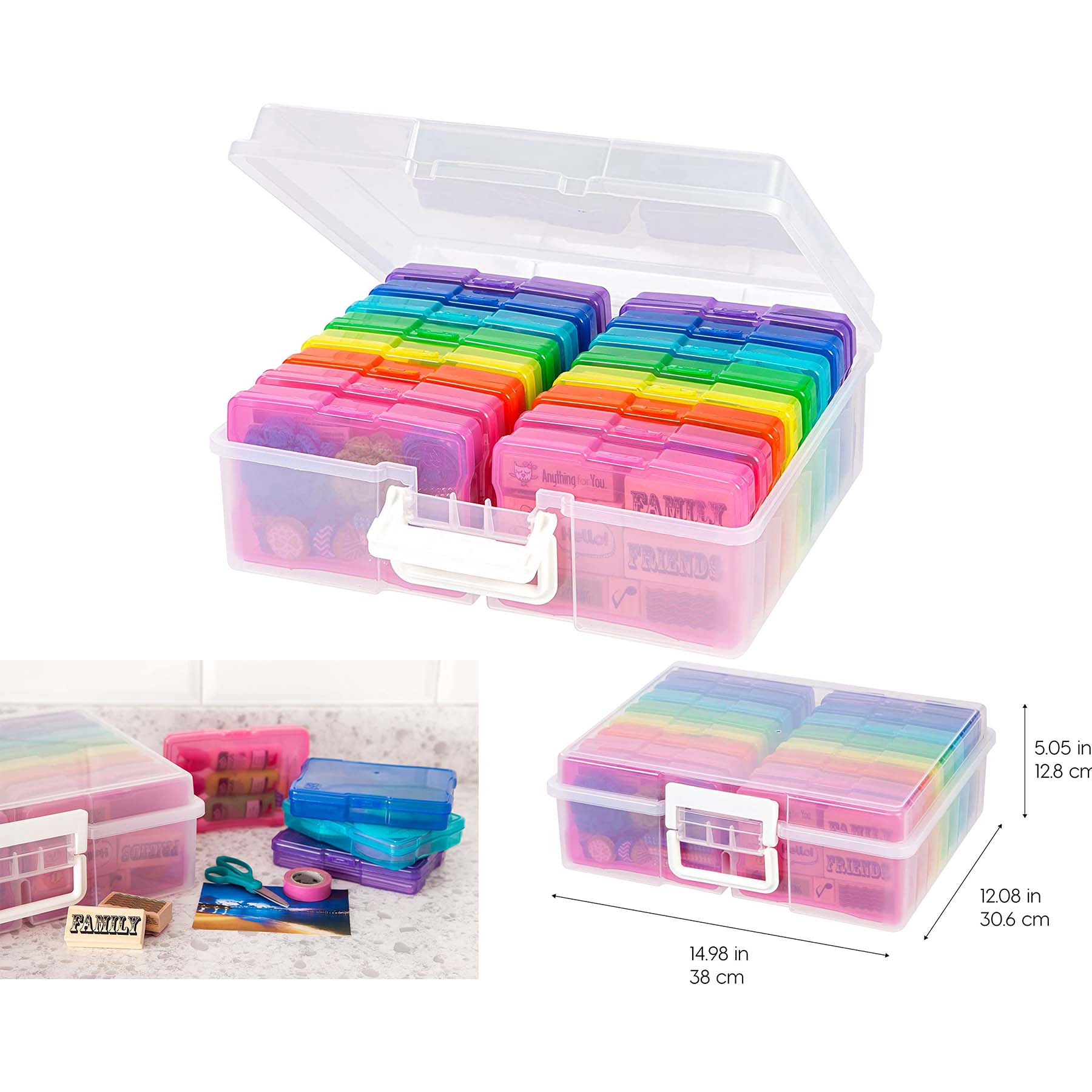 4 x 6 Inches Photo Storage Craft Keeper with 16 Organization Cases For Pictures 2
