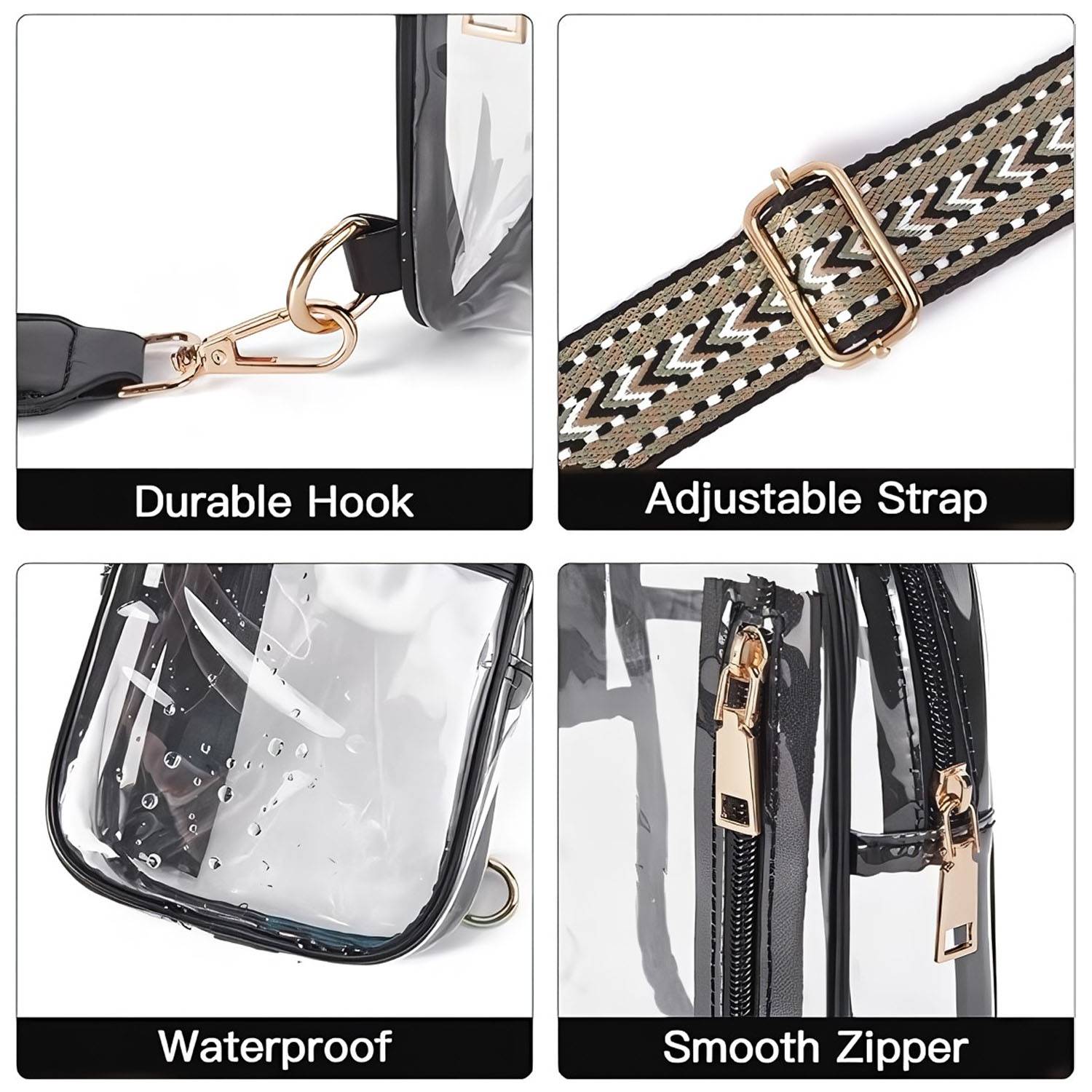 TPU waterproof Outdoor Clear Sling Bag 4