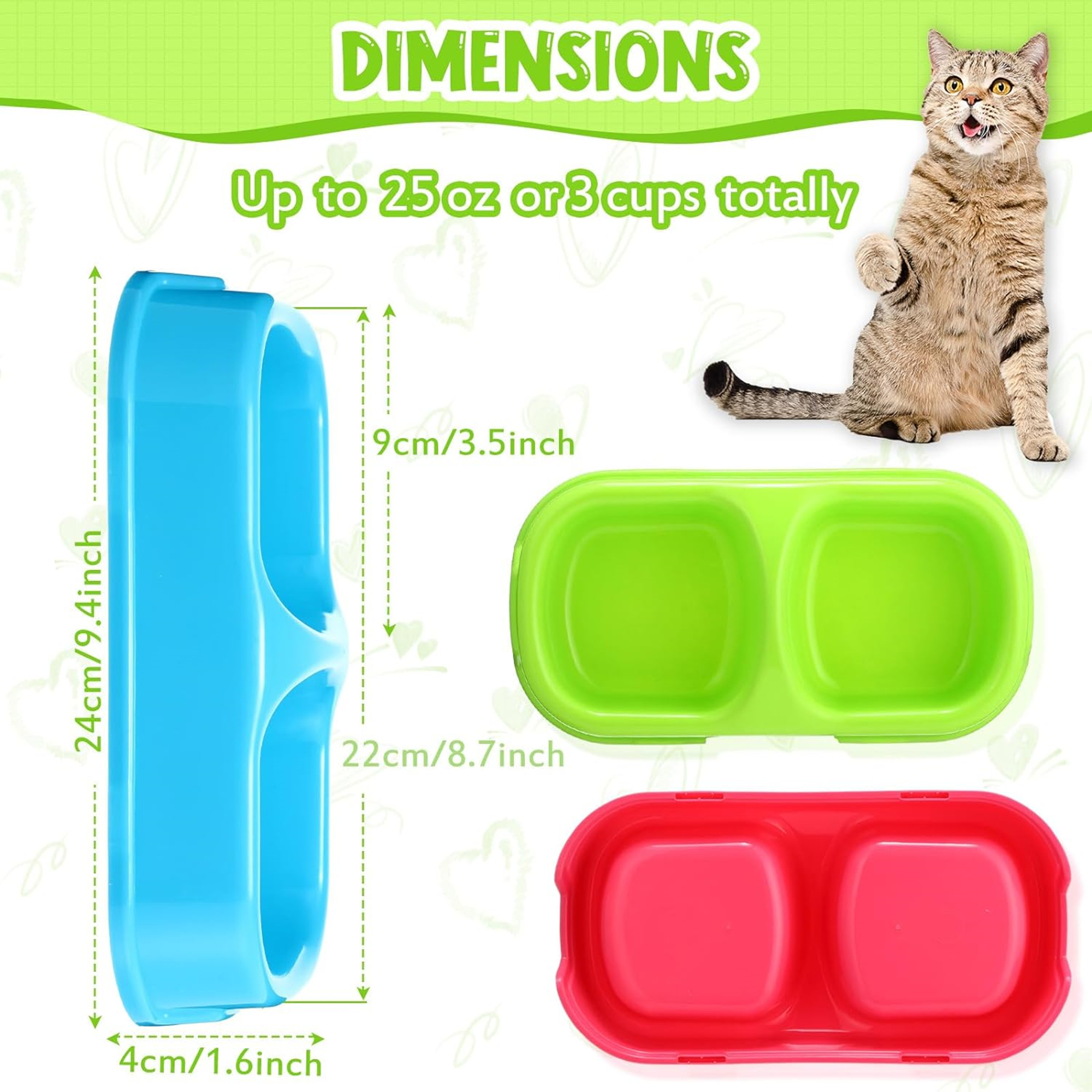 Small Plastic Water And Food Feeder Bowls 3