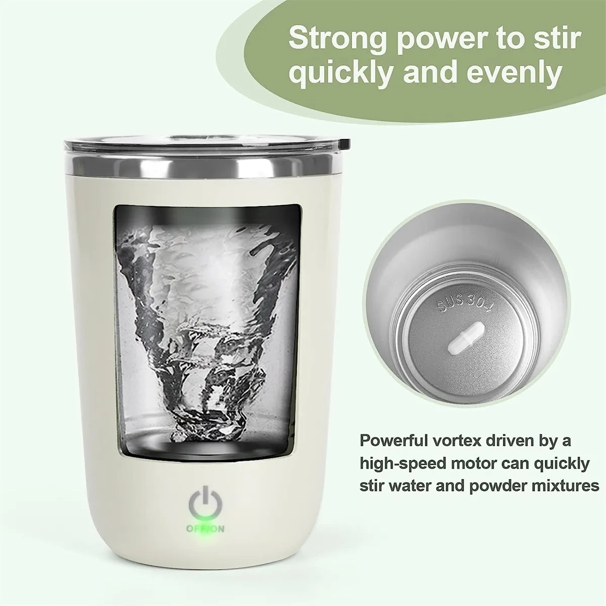 12oz Magnetic Stirring Coffee Mug 1