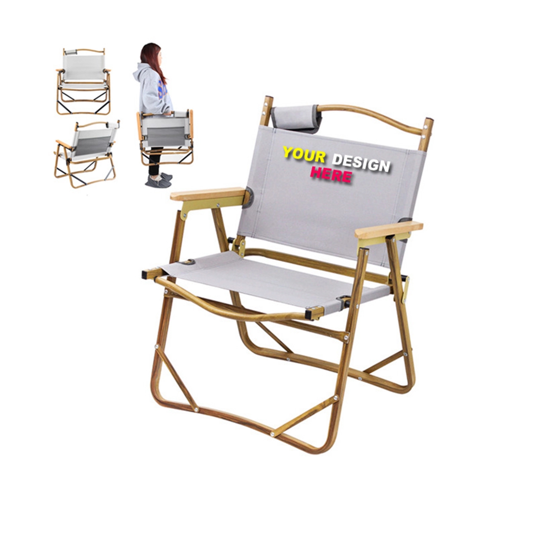 Ultralight Aluminum Alloy Folding Outdoor Chair With Handle 1