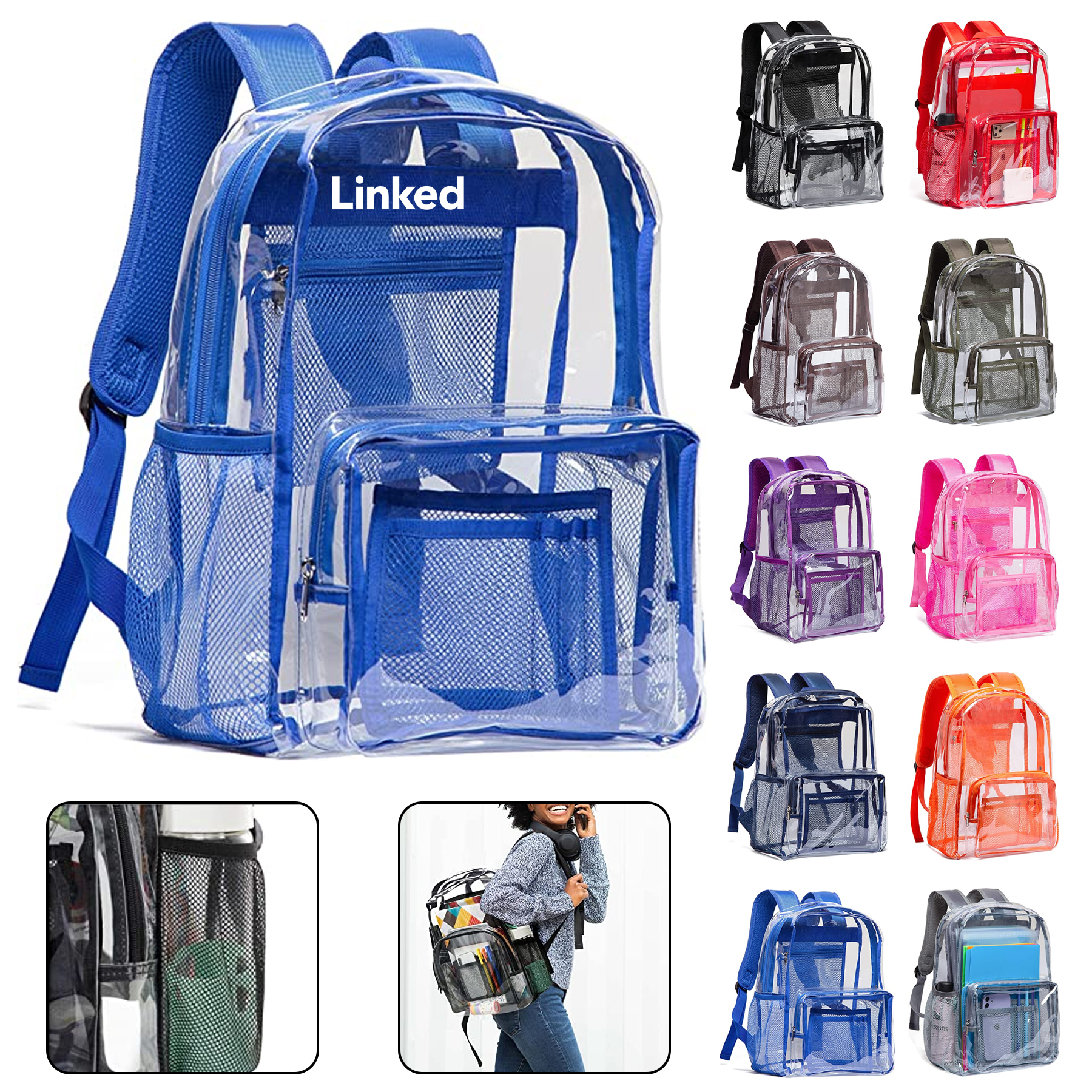 Heavy Duty PVC Transparent Backpack 1