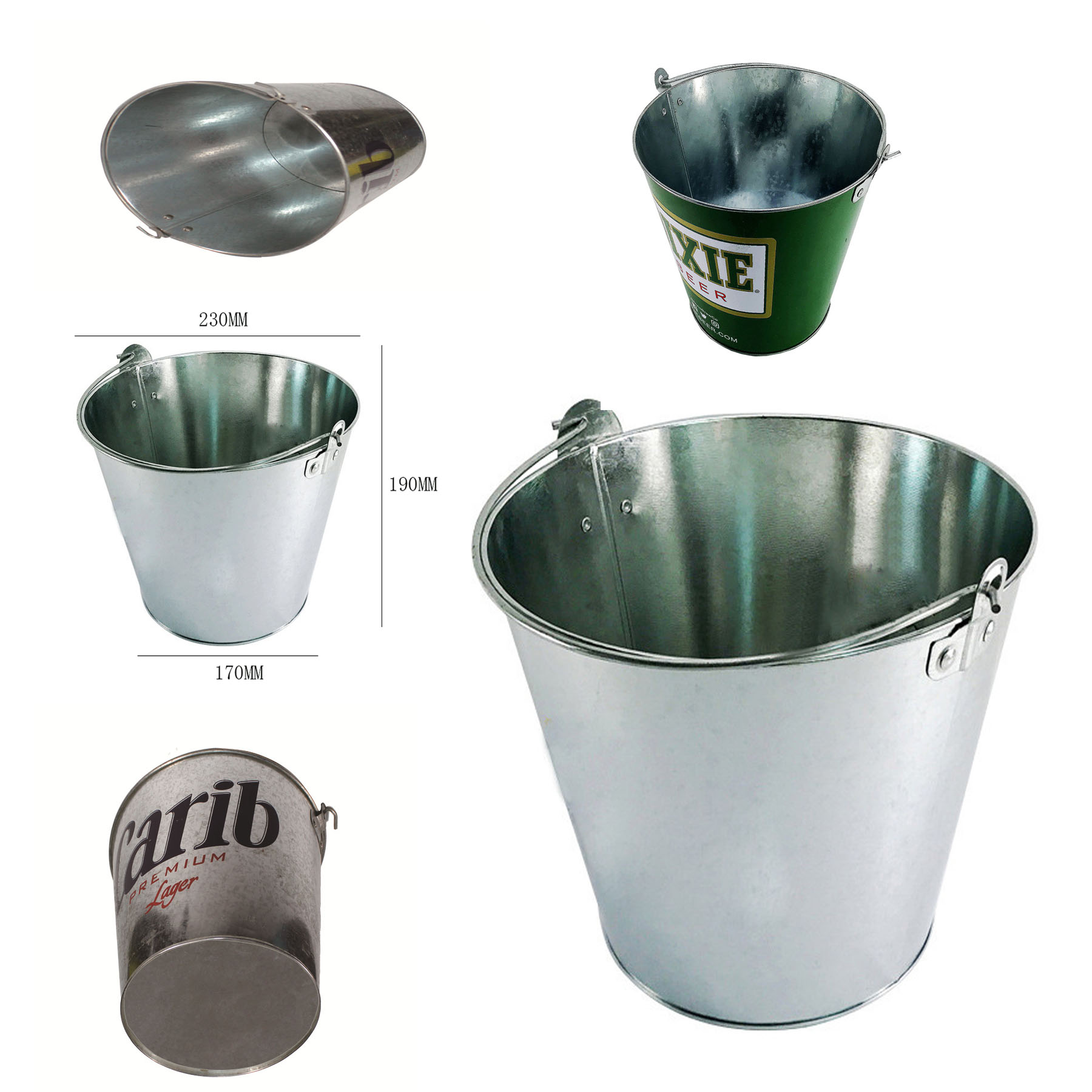 5L Galvanized Metal Bucket 2