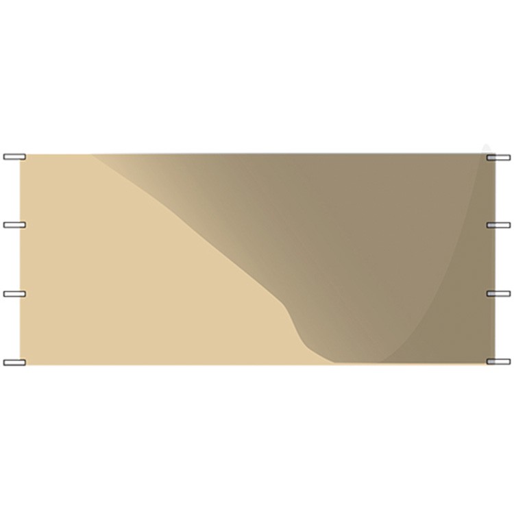 20 foot plain cream side panel 2