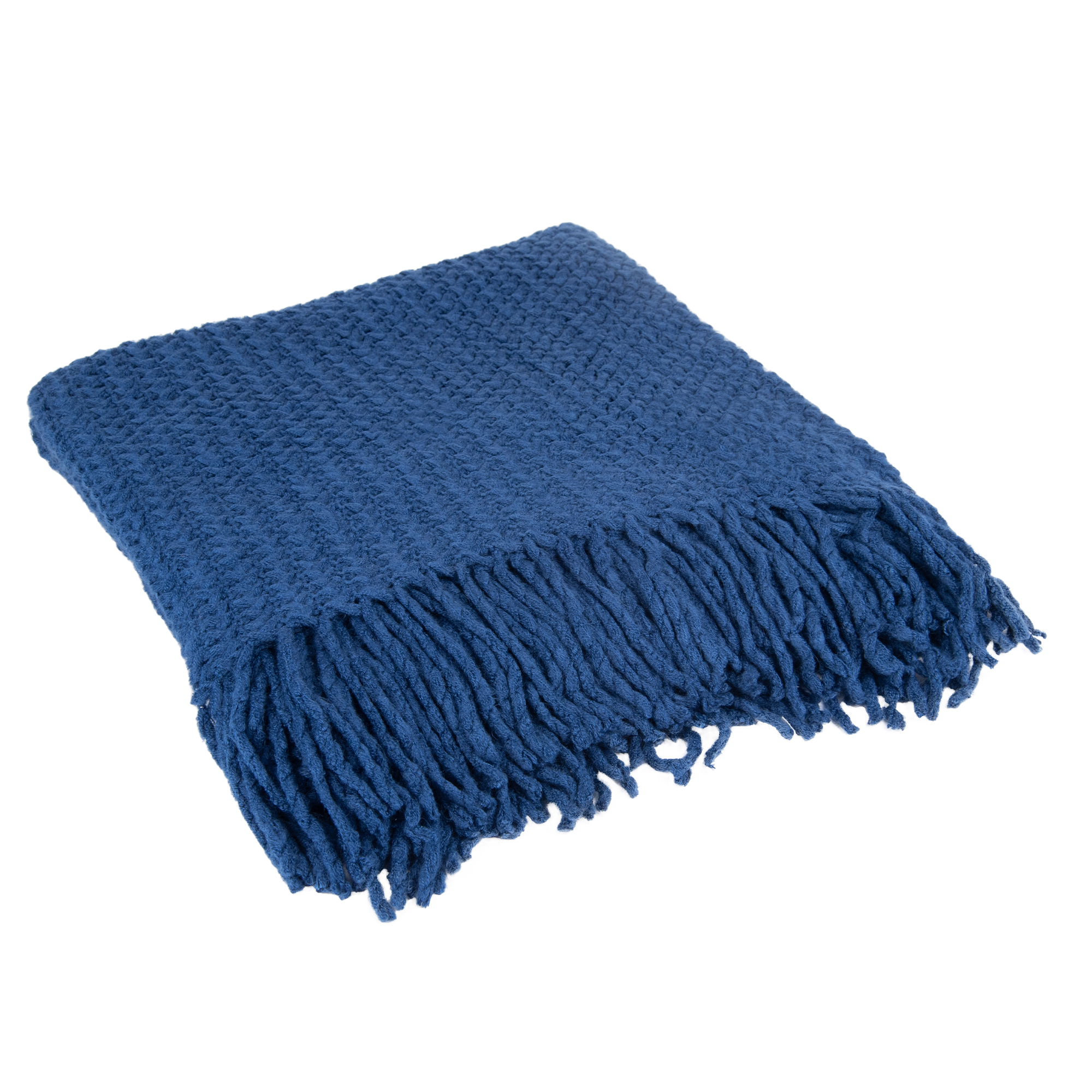 Chunky Knit Blanket With Fringe 4