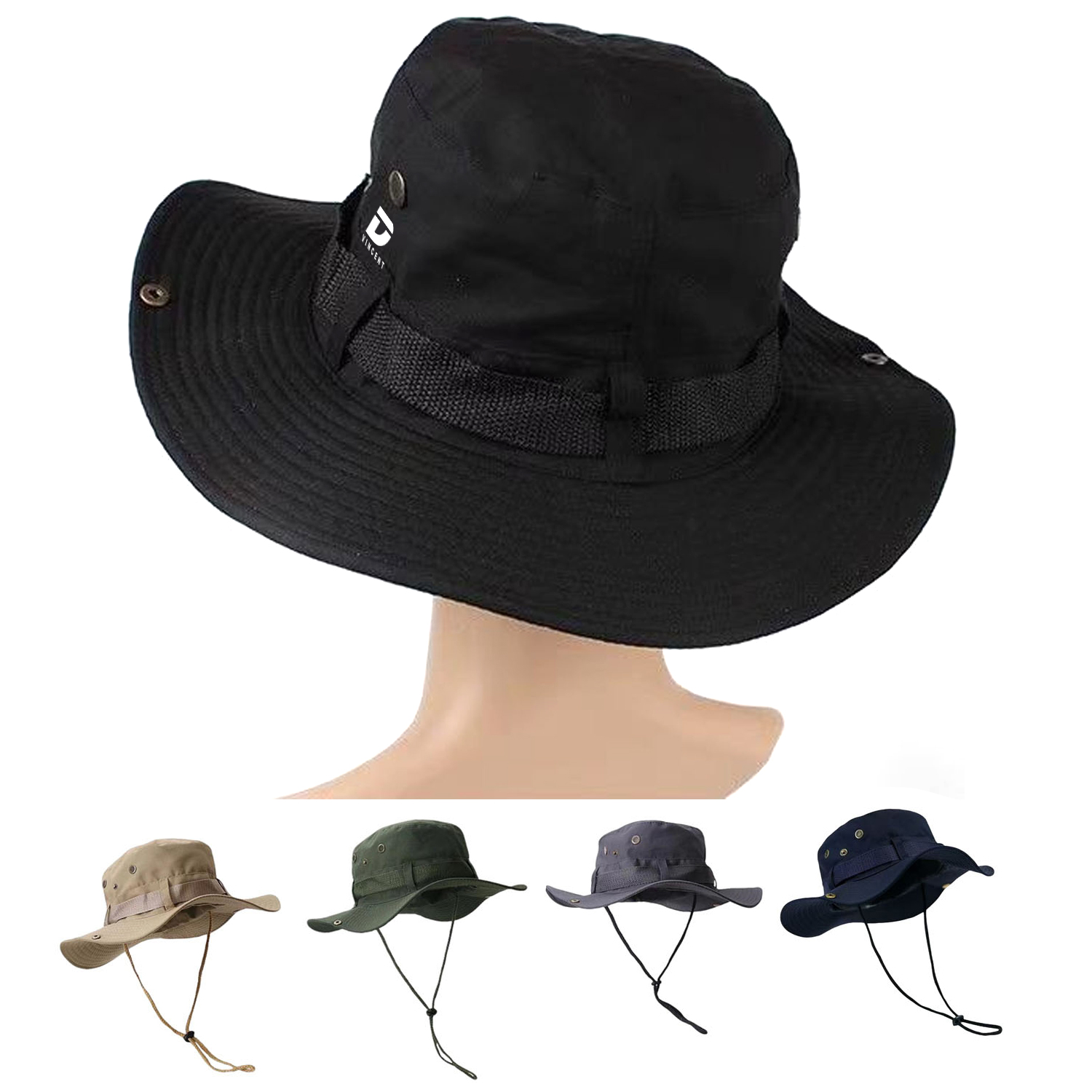 Adjustable Breathable Wide Brim Polyester Sun Hat 9