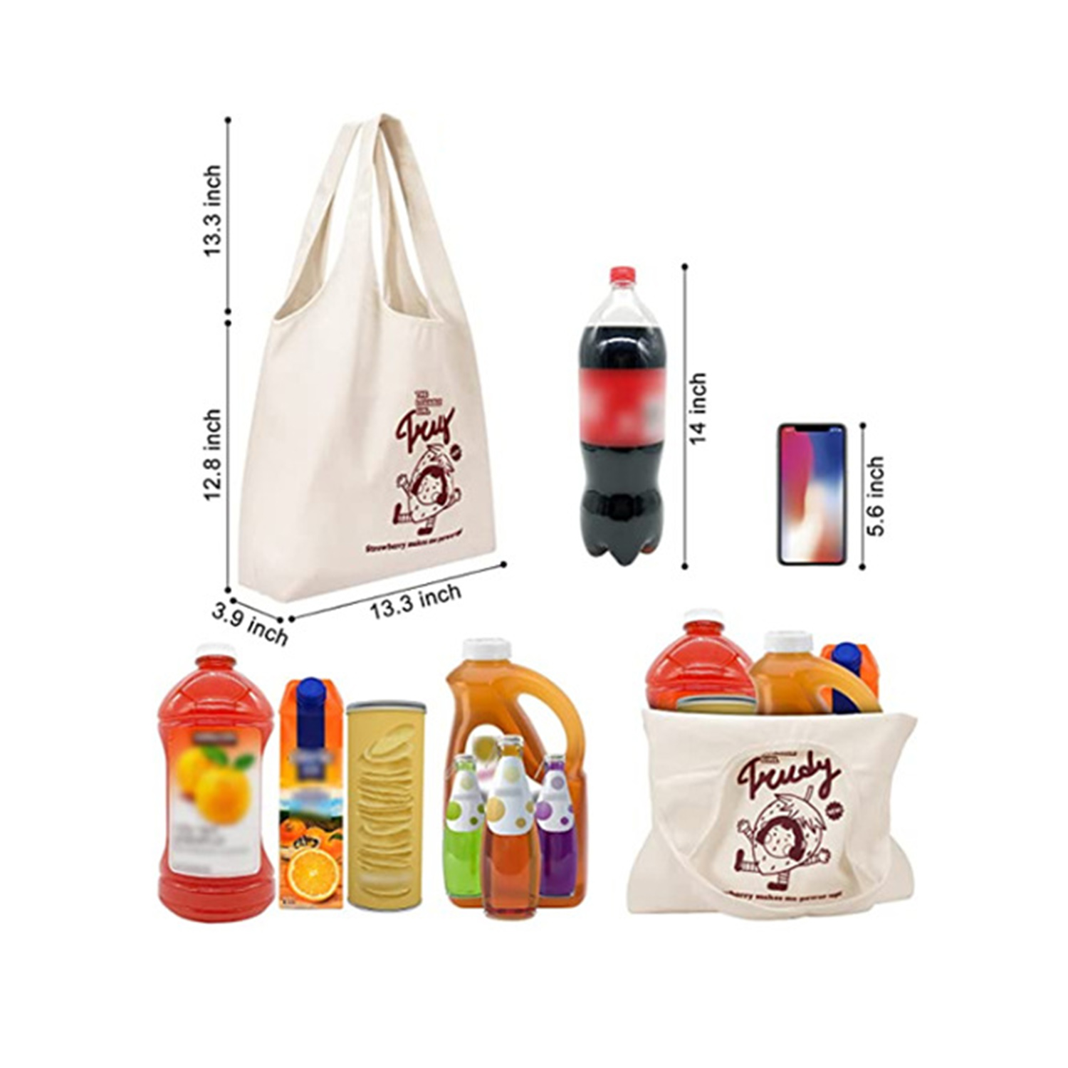 Canvas Vest Tote Bag, custom tote bag with logo imprint 5