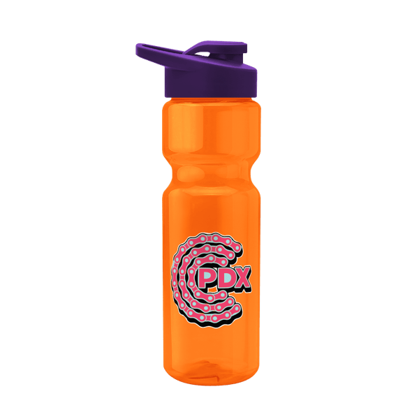 Blazer 28oz Transparent Bike Bottle w/Drink-thru Lid 804