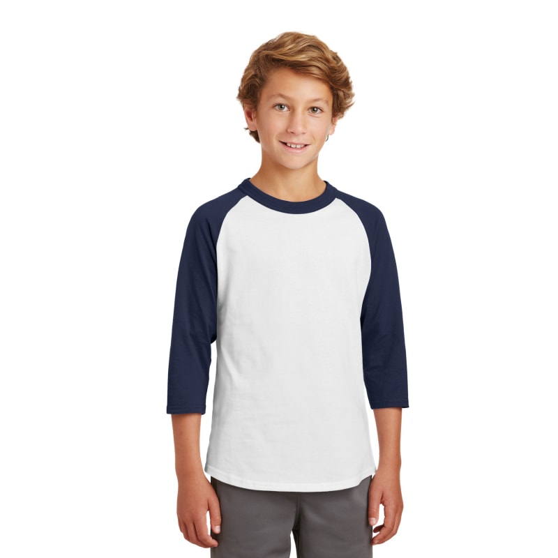 Sport-Tek Youth Colorblock Raglan Jersey. 26