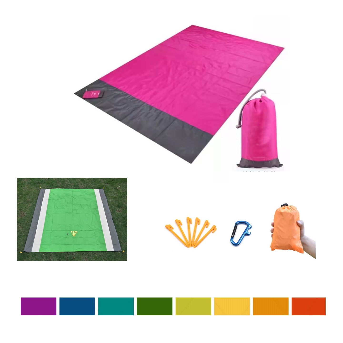 Pocket Blanket Foldable Beach Camping Mat 5