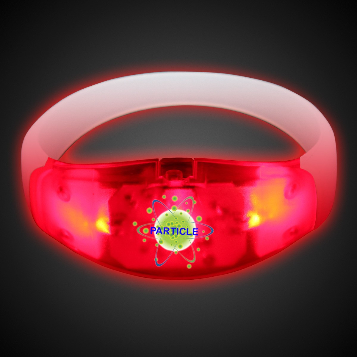 Sound Activated Red LED Stretchy Bangle Bracelets