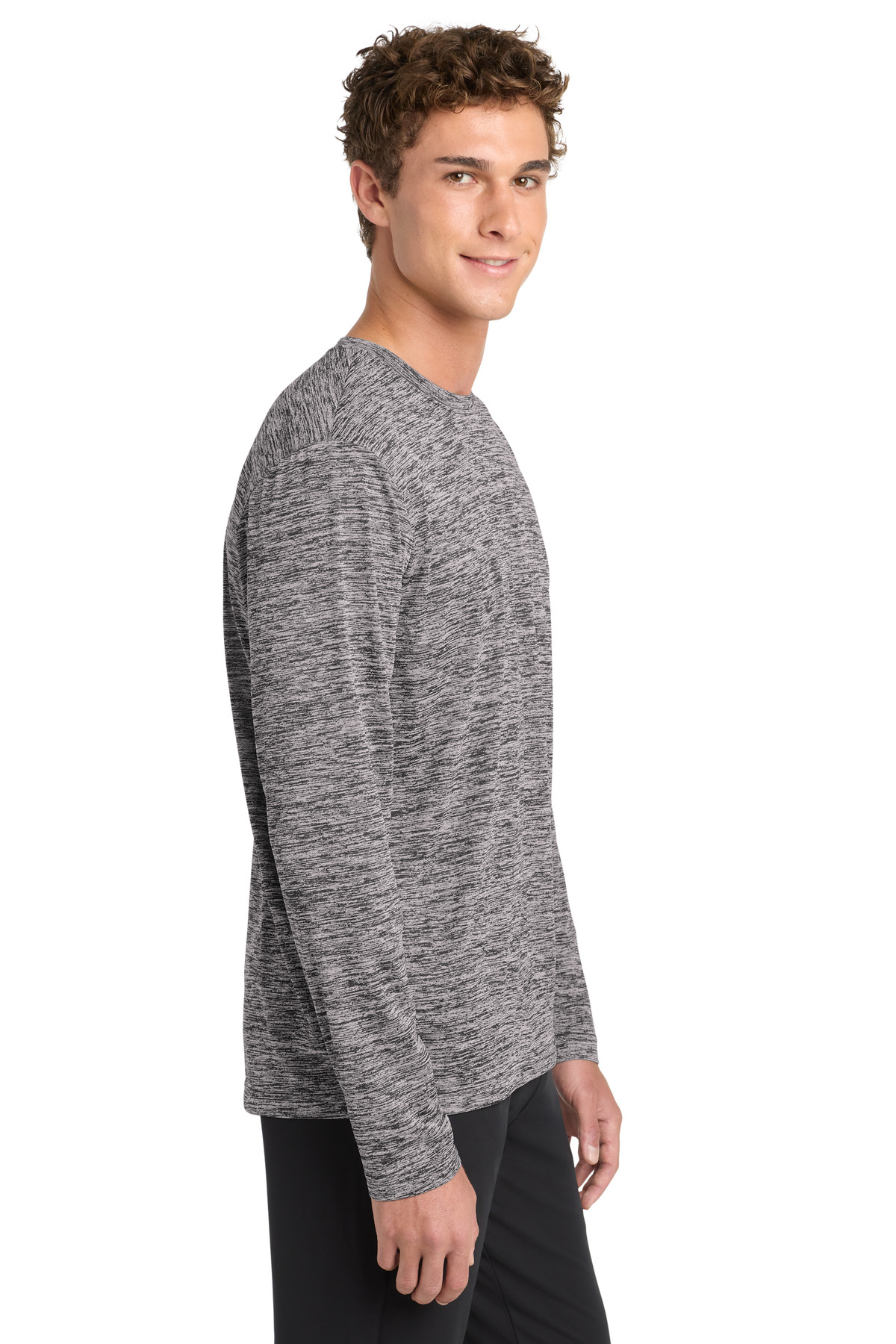 Sport-Tek PosiCharge Long Sleeve Electric Heather Tee. ST390LS 5