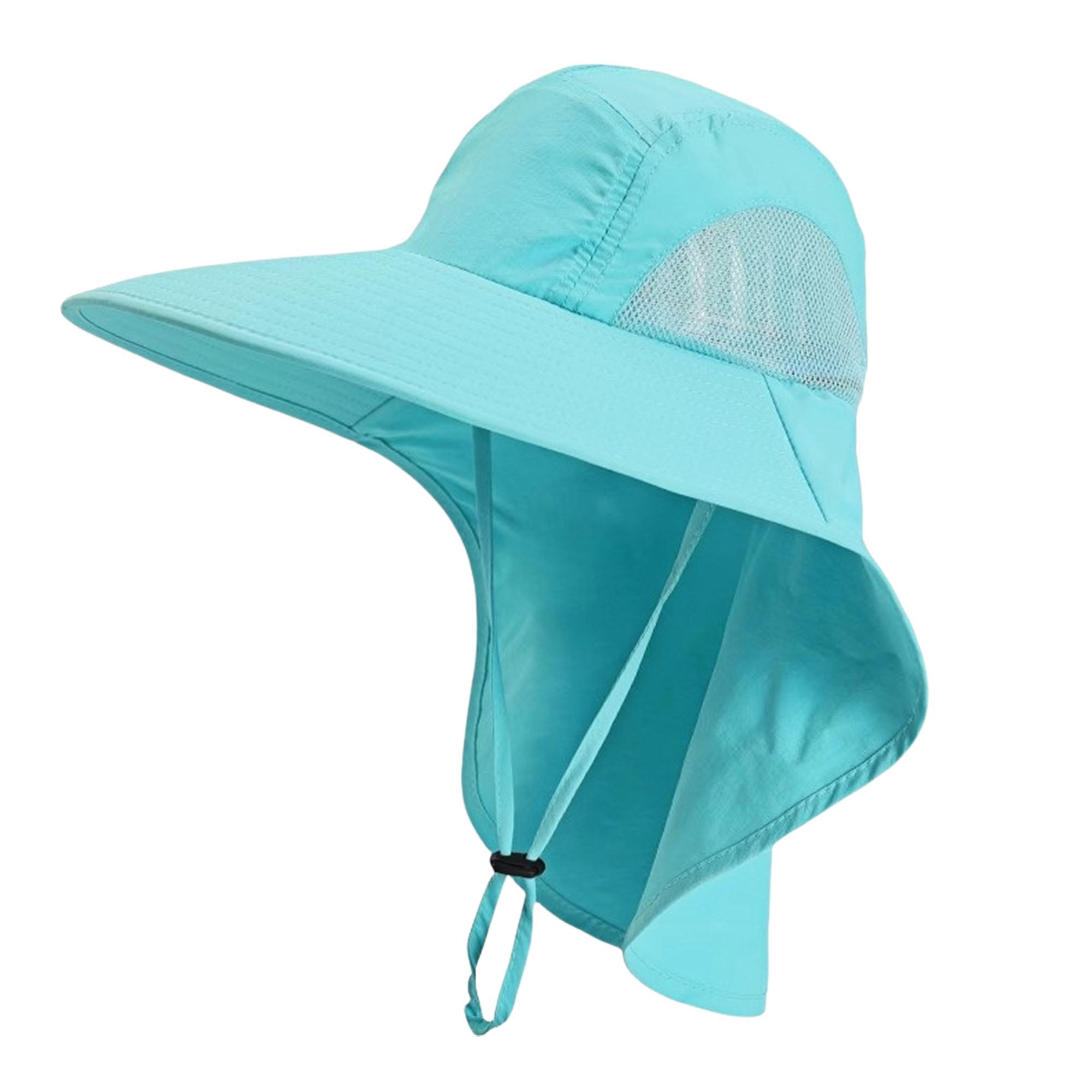 Men's UV Protection Wide Brim Fishing Hat with Neck Flap 6